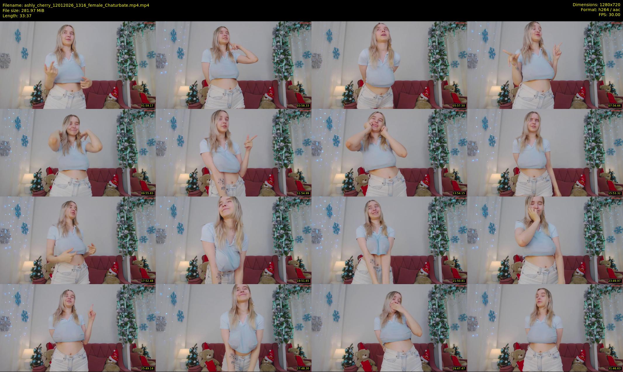 ashly_cherry — 34 minute Chaturbate female cam show recording, 720p, Jan 12, 2026