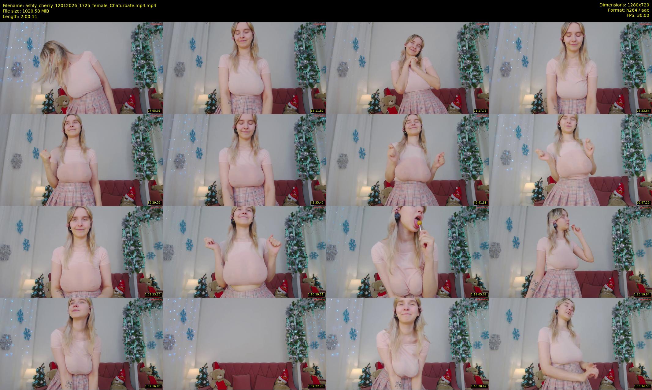 ashly_cherry — 121 minute Chaturbate female cam show recording, 720p, Jan 12, 2026