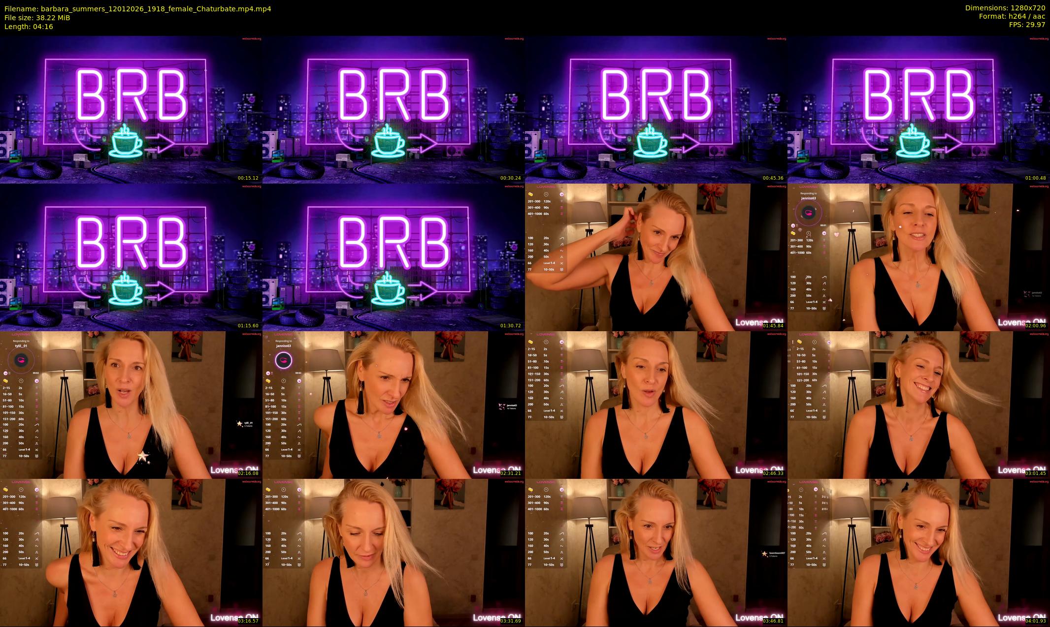 barbara_summers — 5 minute Chaturbate female cam show recording, 720p, Jan 12, 2026