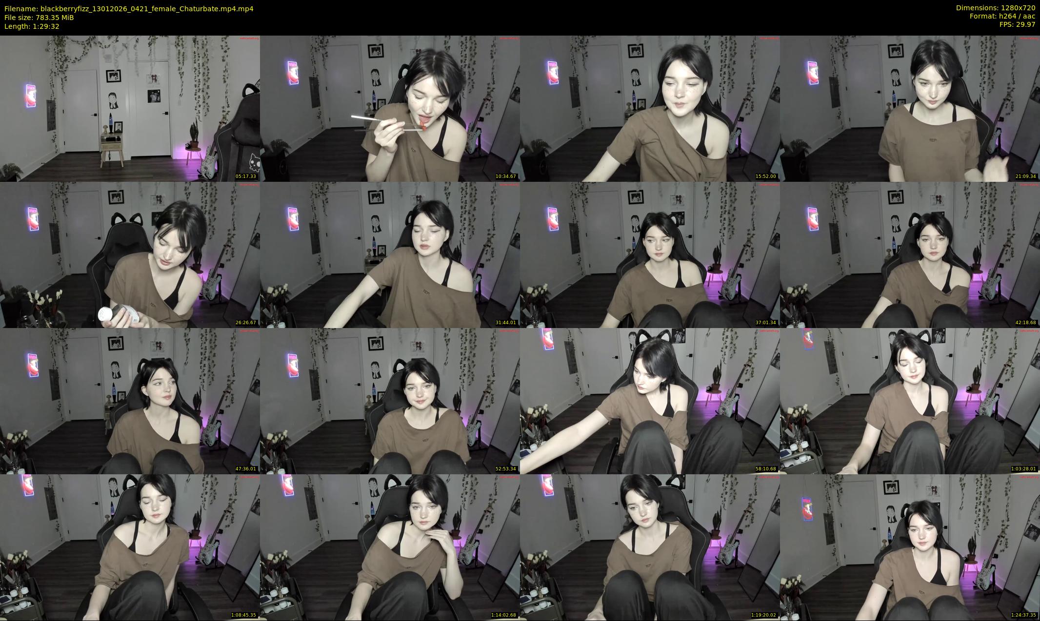 blackberryfizz — 90 minute Chaturbate female cam show recording, 720p, Jan 13, 2026