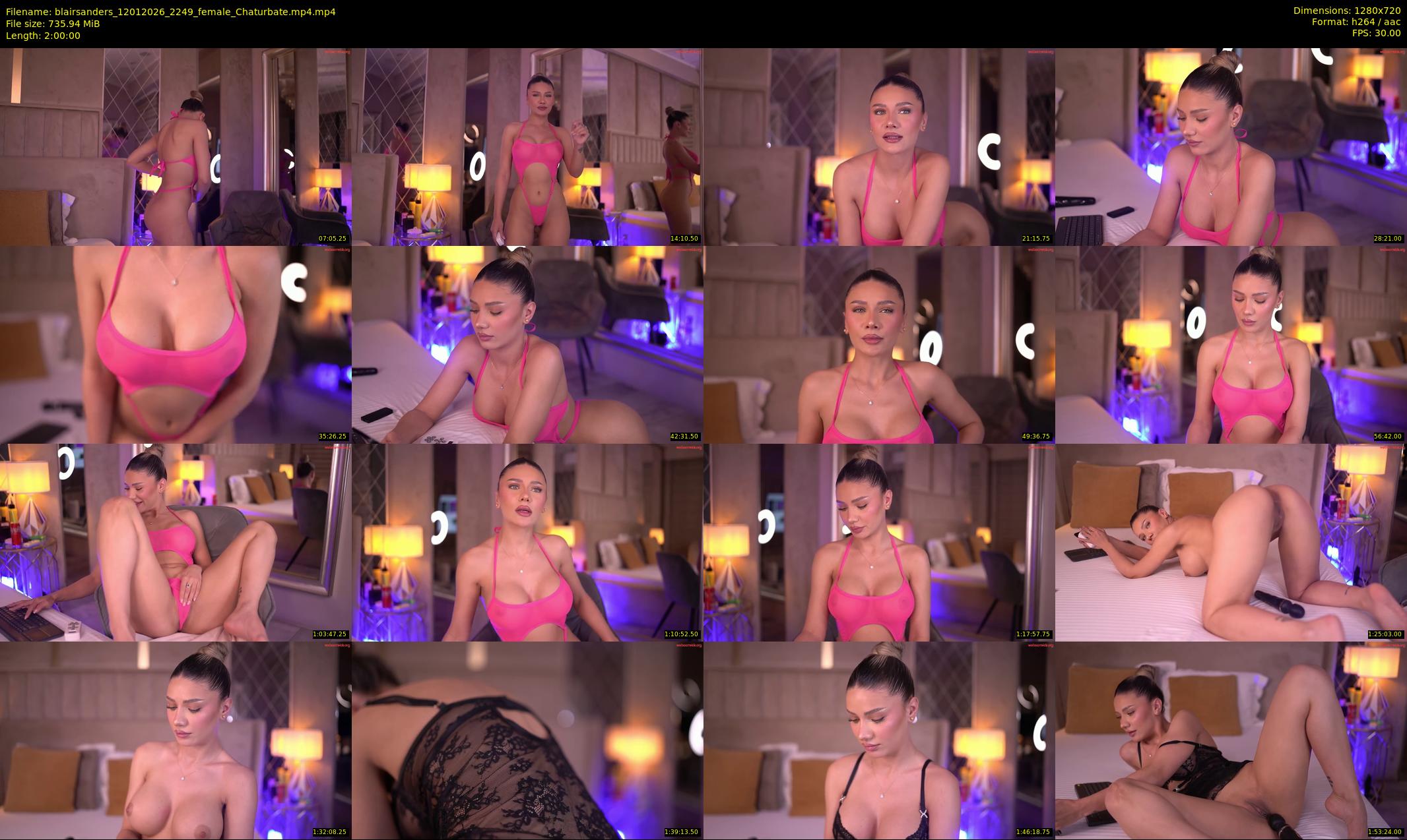 blairsanders — 120 minute Chaturbate female cam show recording, 720p, Jan 12, 2026