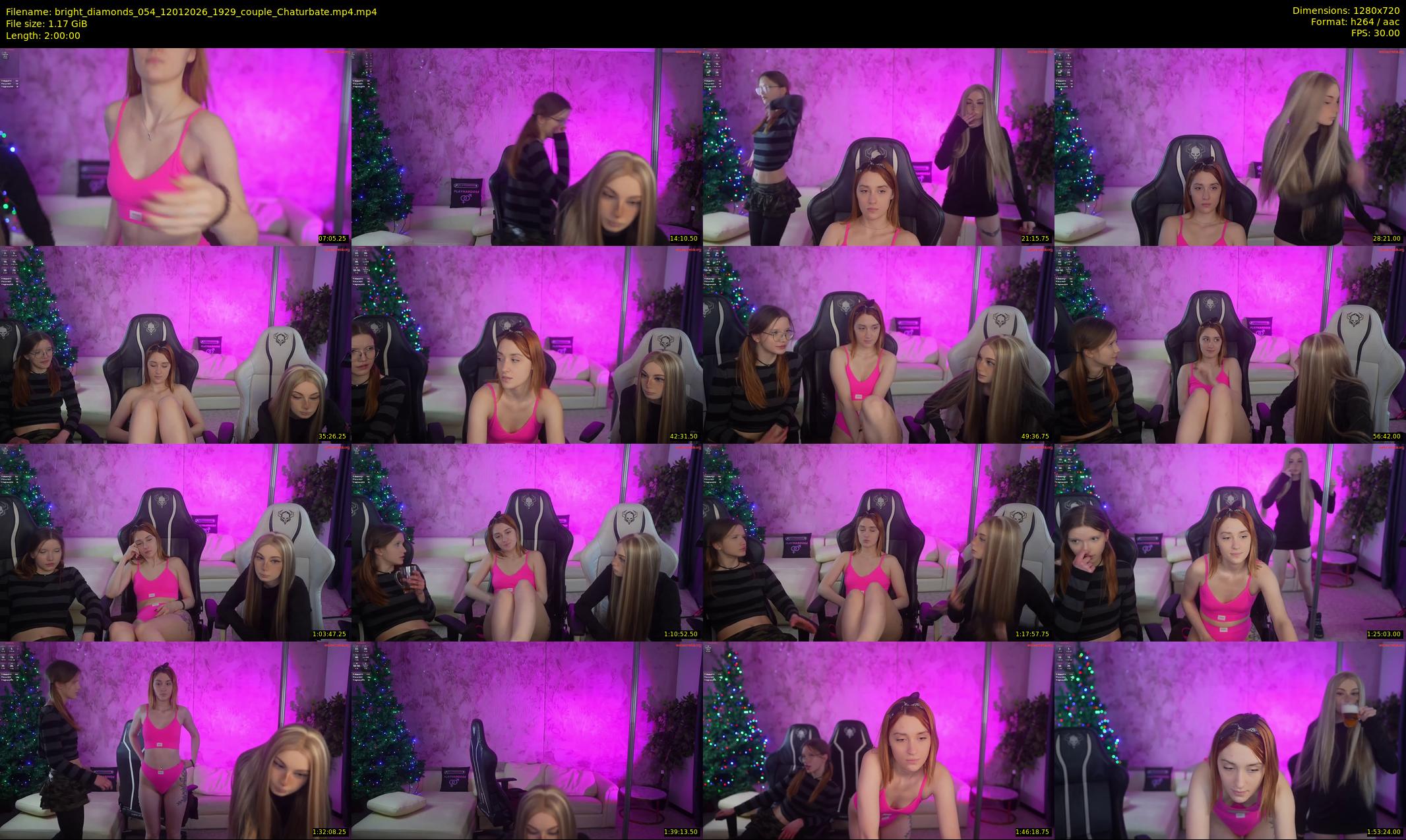 bright_diamonds_054 — 120 minute Chaturbate couple cam show recording, 720p, Jan 12, 2026