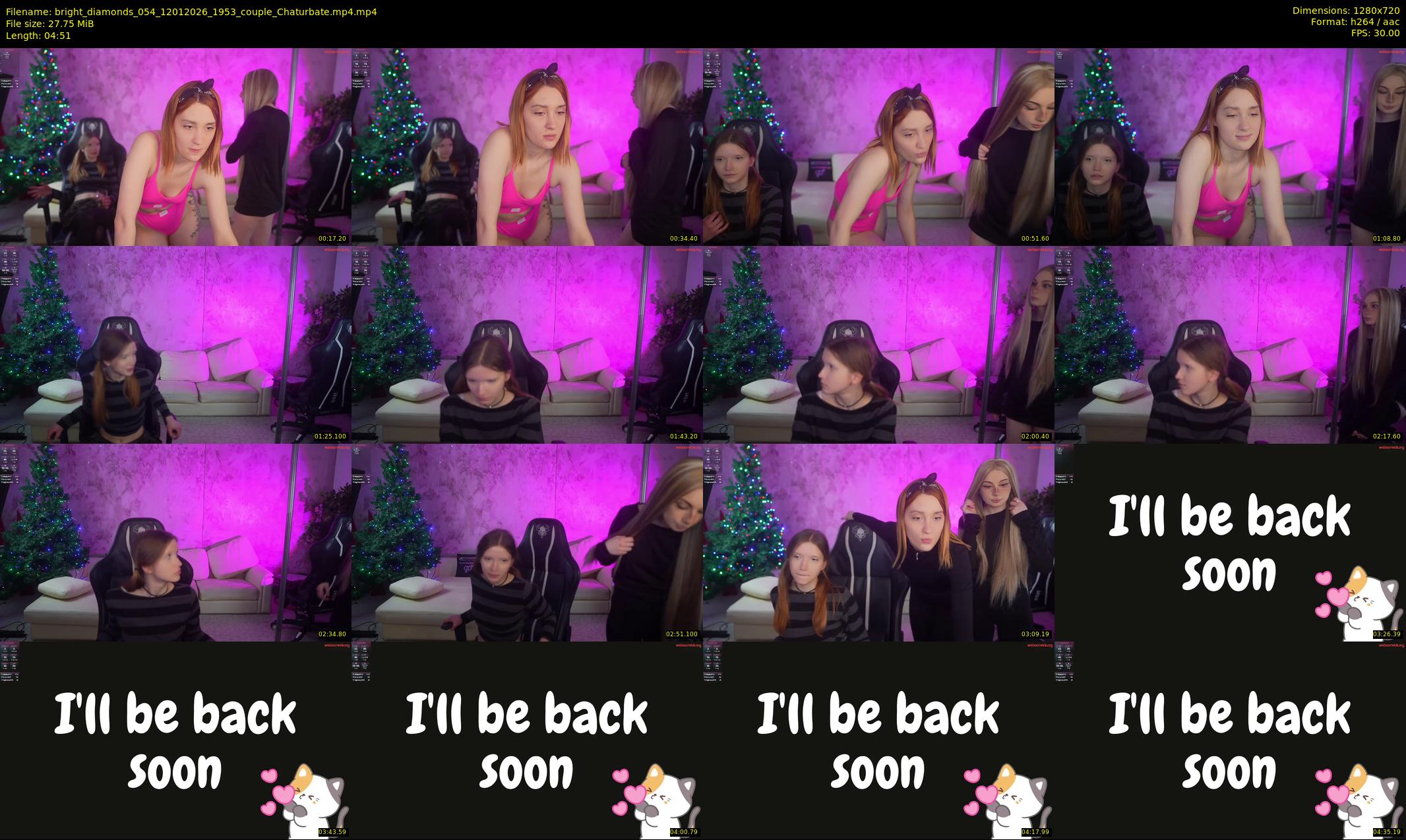 bright_diamonds_054 — 5 minute Chaturbate couple cam show recording, 720p, Jan 12, 2026