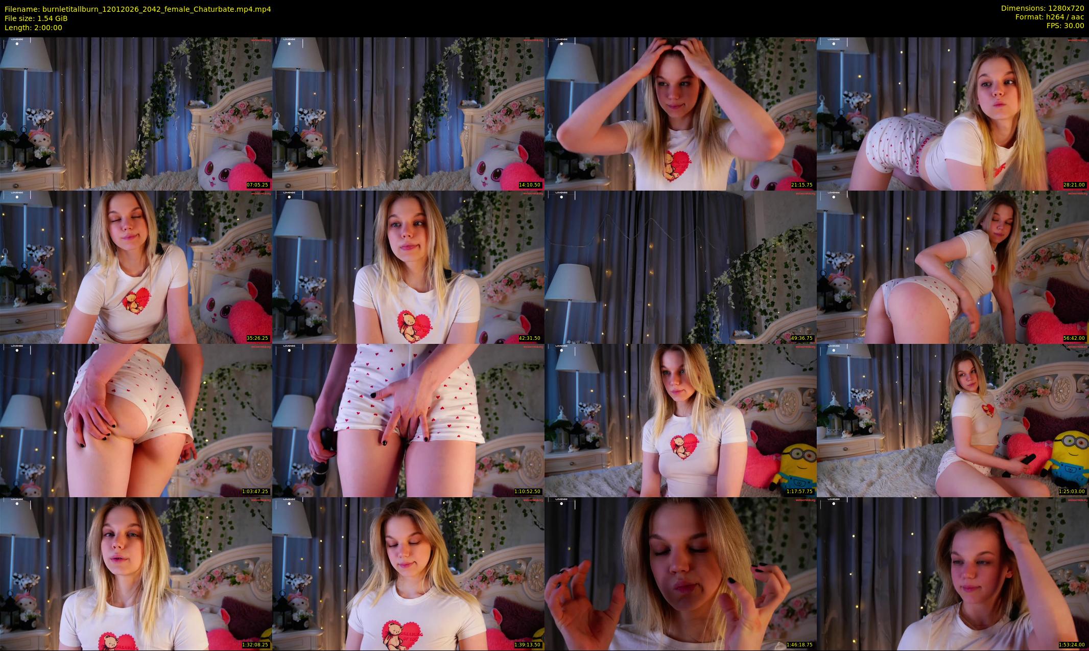 burnletitallburn — 120 minute Chaturbate female cam show recording, 720p, Jan 12, 2026