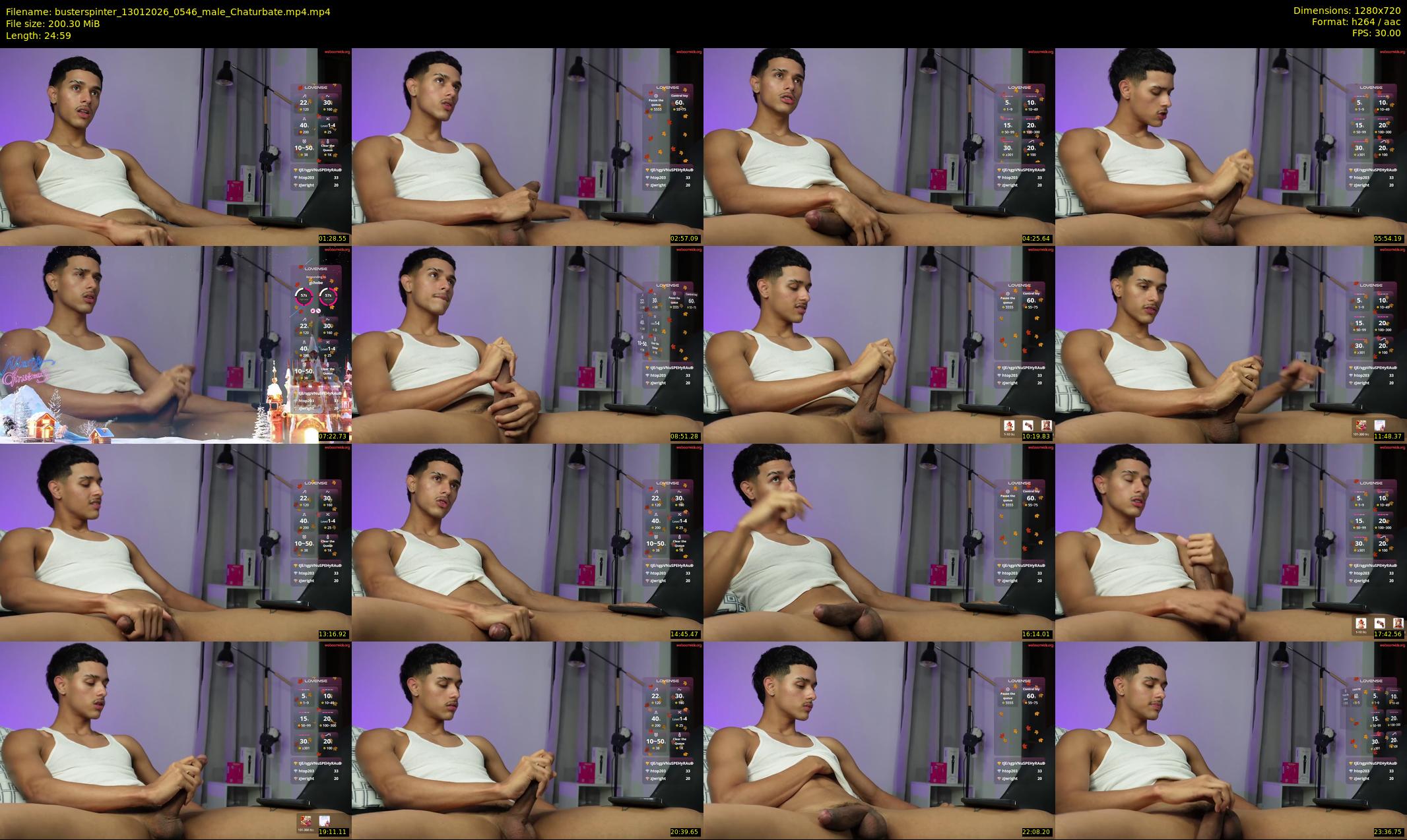 busterspinter — 25 minute Chaturbate male cam show recording, 720p, Jan 13, 2026