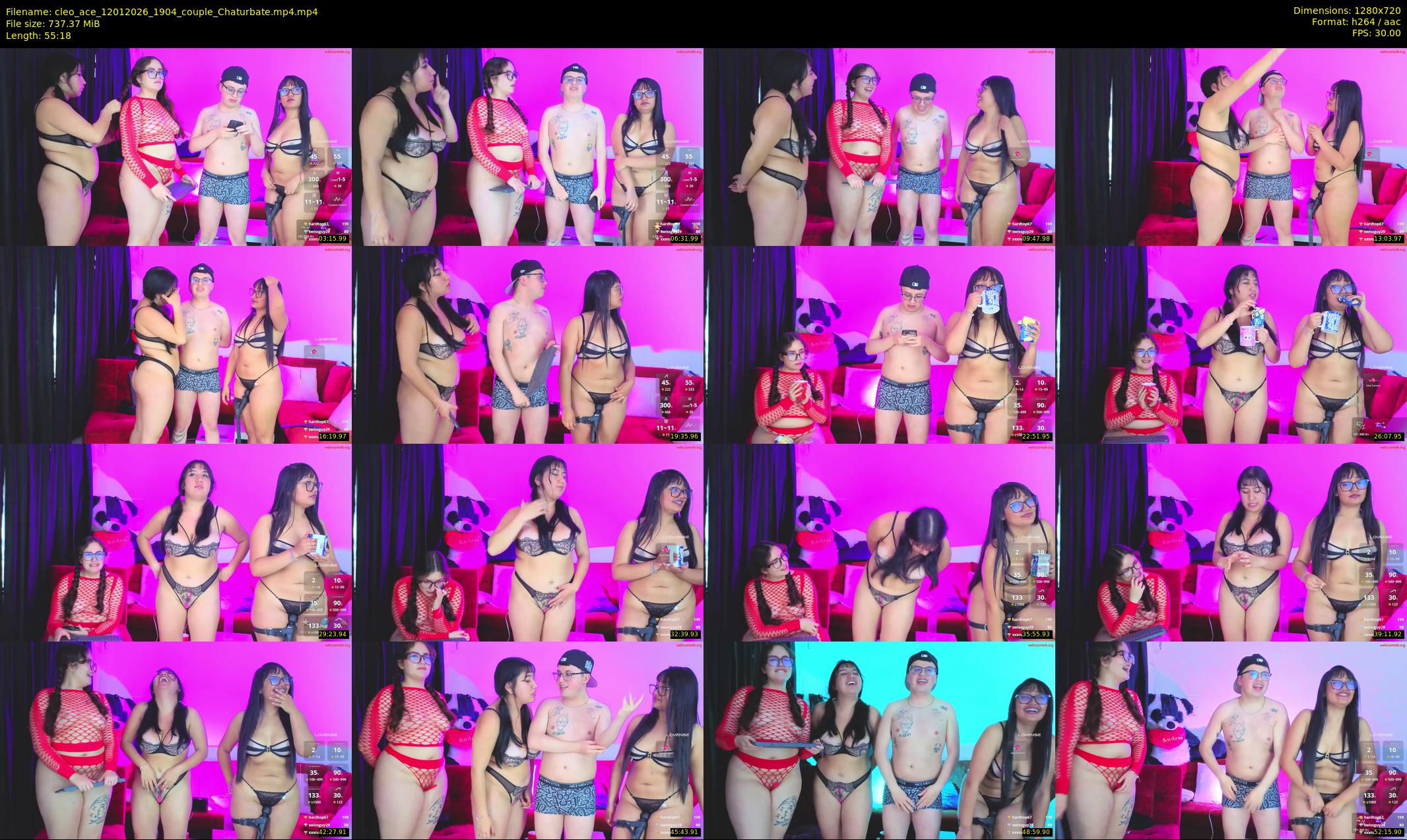 cleo_ace — 56 minute Chaturbate couple cam show recording, 720p, Jan 12, 2026