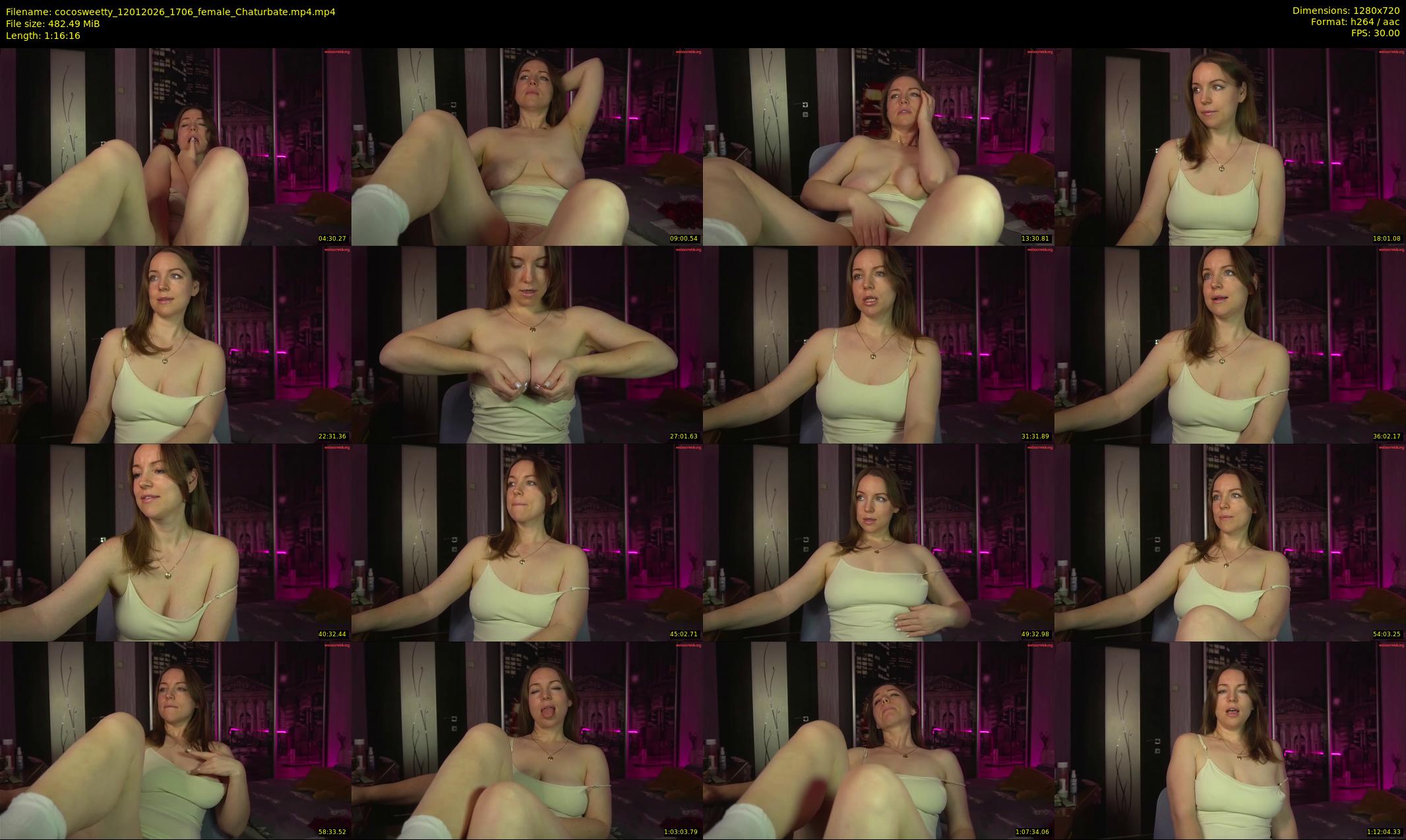 cocosweetty — 77 minute Chaturbate female cam show recording, 720p, Jan 12, 2026