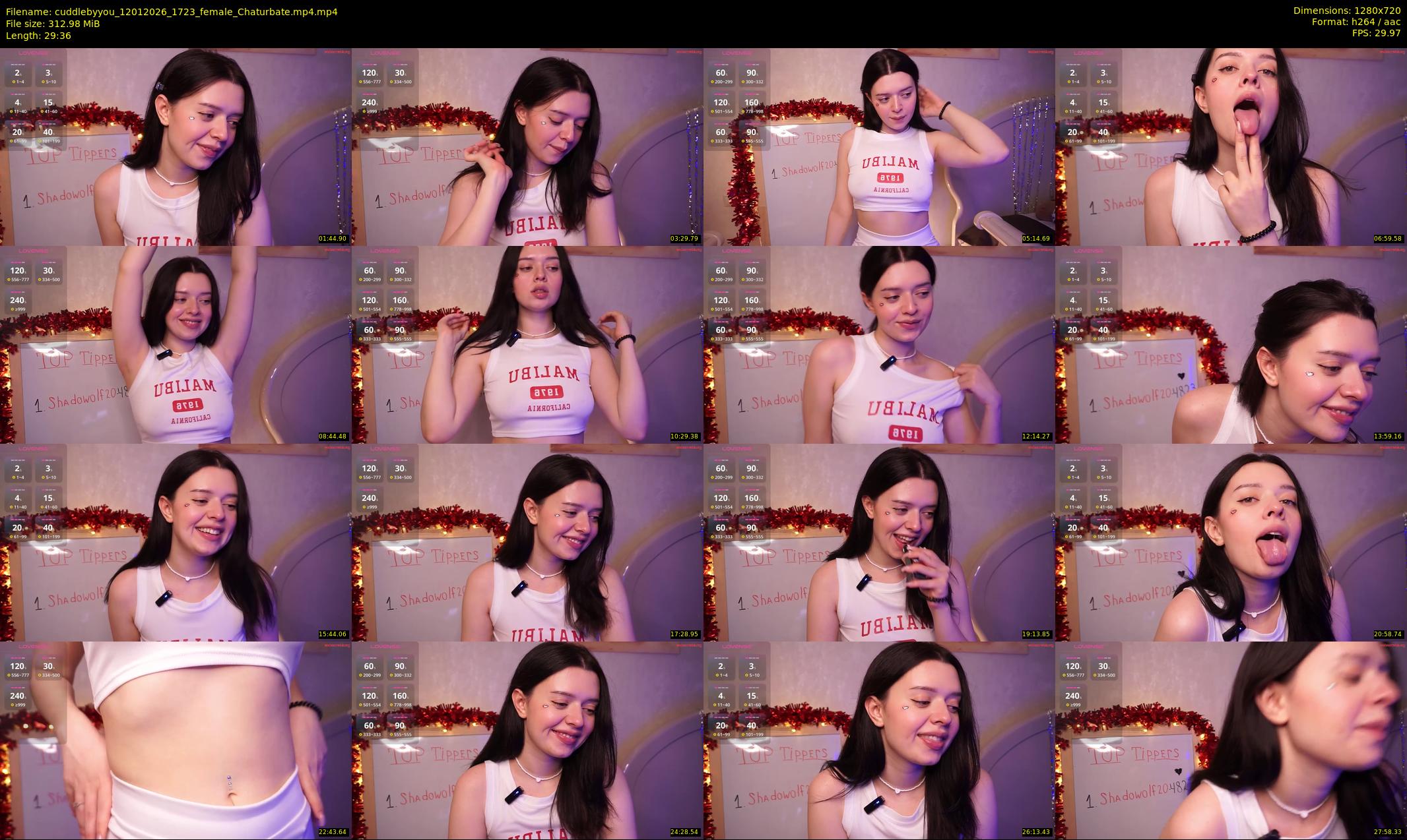 cuddlebyyou — 30 minute Chaturbate female cam show recording, 720p, Jan 12, 2026