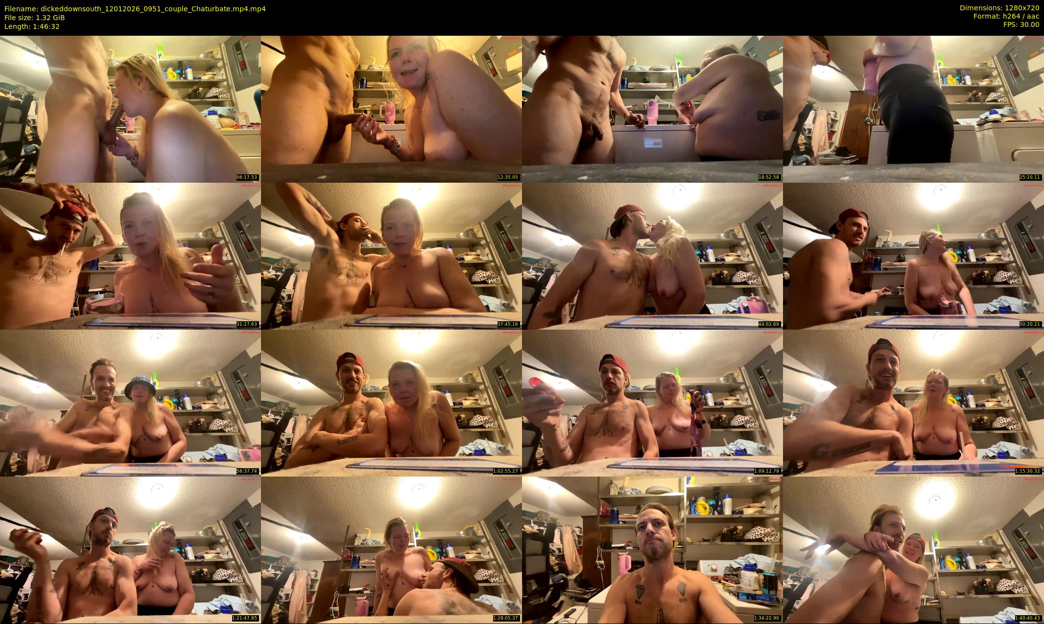 dickeddownsouth — 107 minute Chaturbate couple cam show recording, 720p, Jan 12, 2026