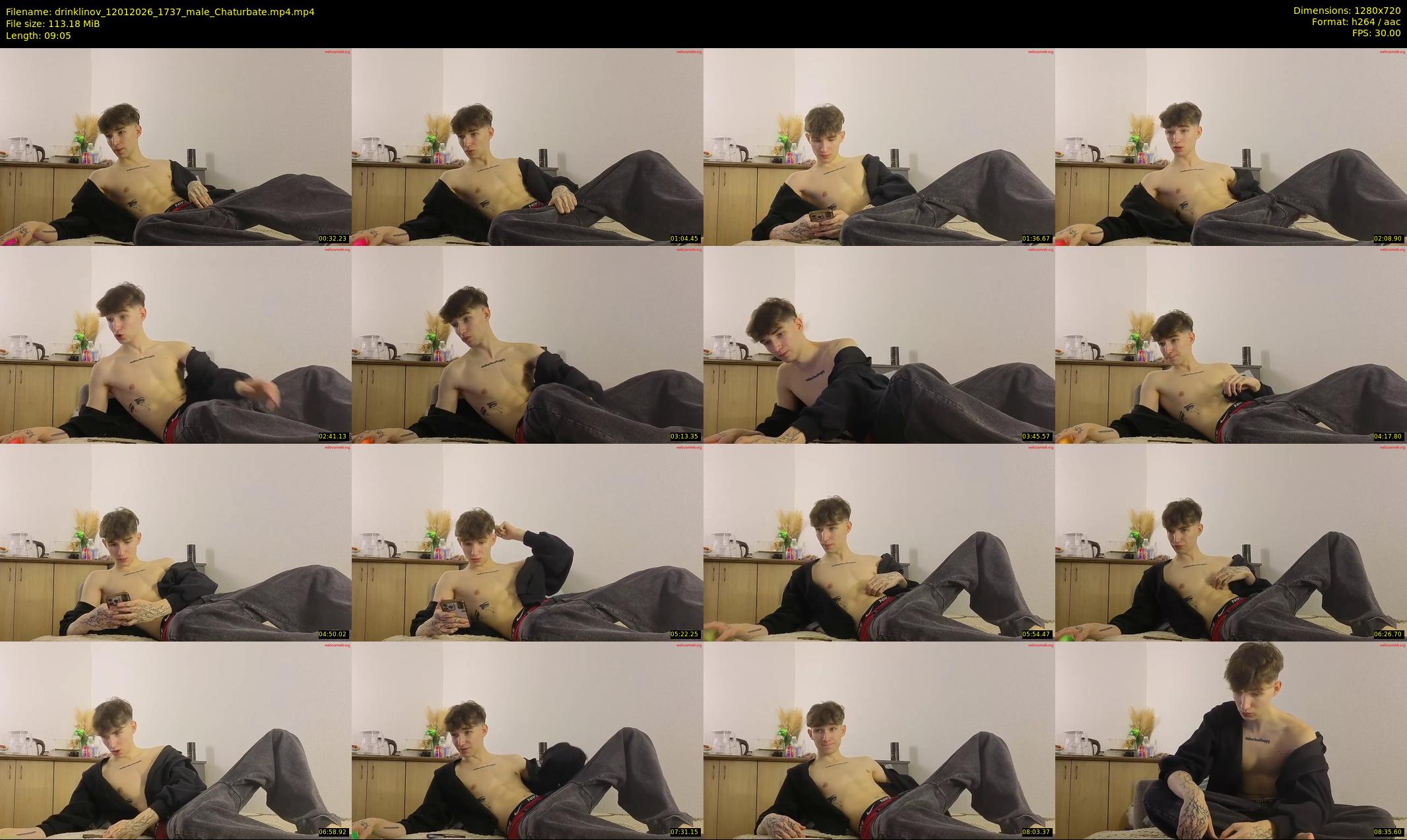 drinklinov — 10 minute Chaturbate male cam show recording, 720p, Jan 12, 2026