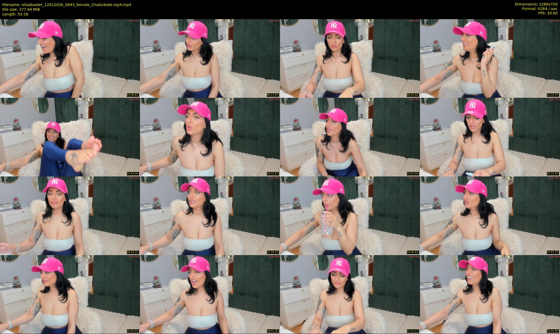 elisabaxter — 54 minute Chaturbate female cam show recording, 720p, Jan 12, 2026