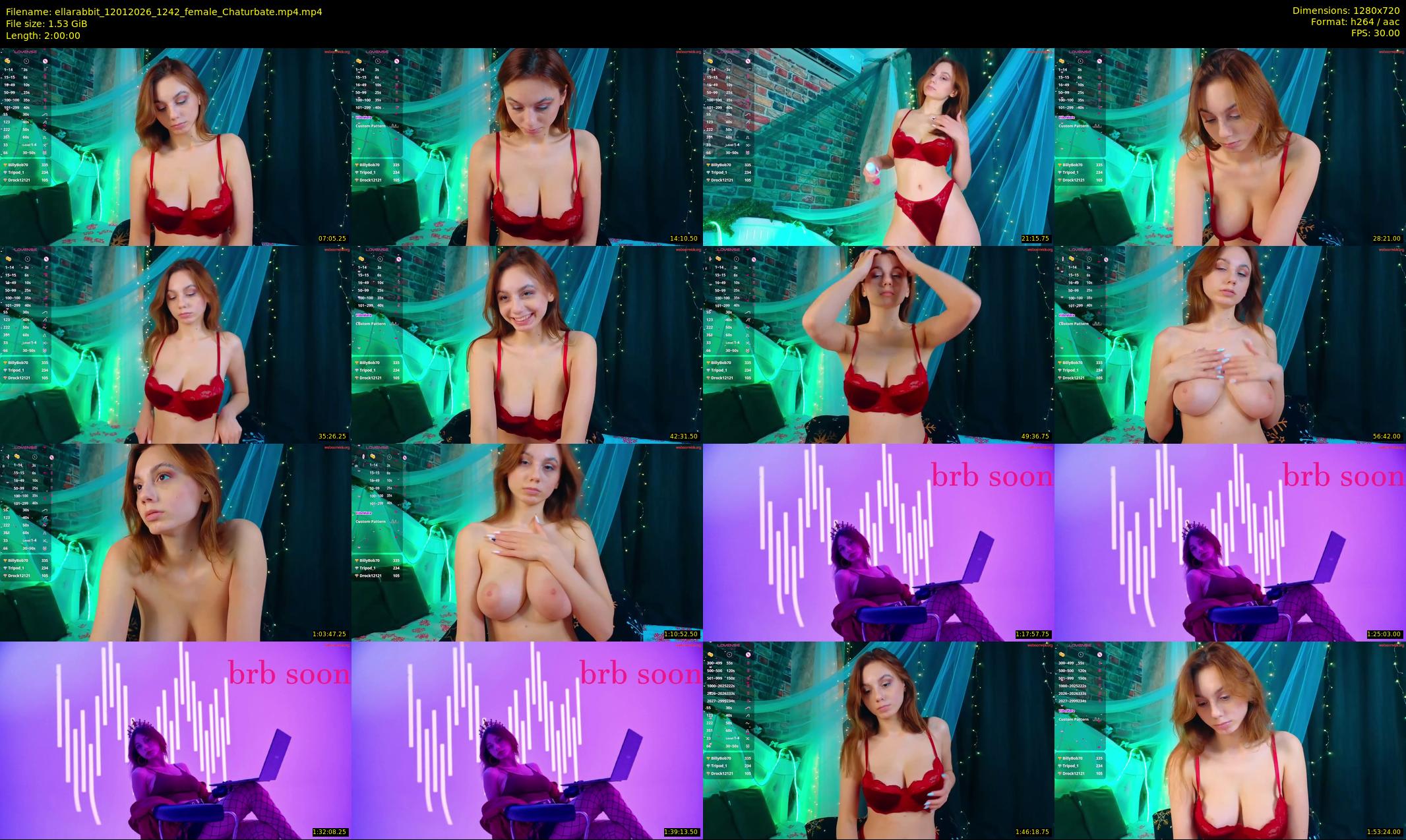 ellarabbit — 120 minute Chaturbate female cam show recording, 720p, Jan 12, 2026