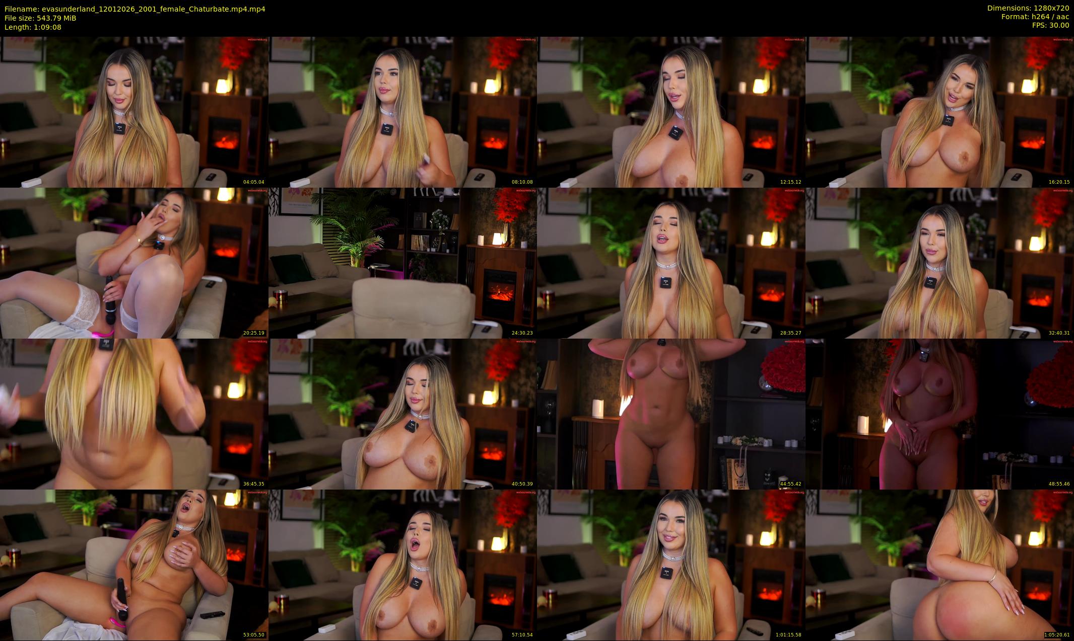 evasunderland — 70 minute Chaturbate female cam show recording, 720p, Jan 12, 2026