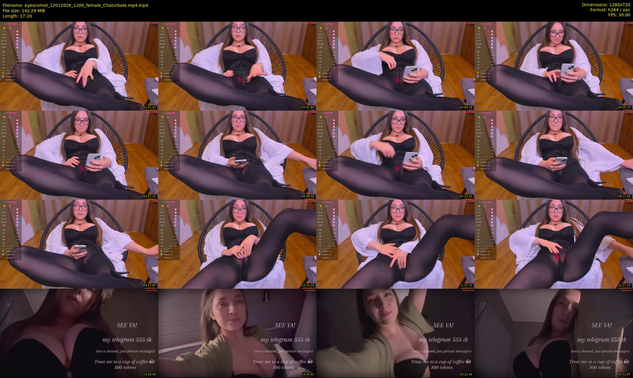 eyescomet — 18 minute Chaturbate female cam show recording, 720p, Jan 12, 2026