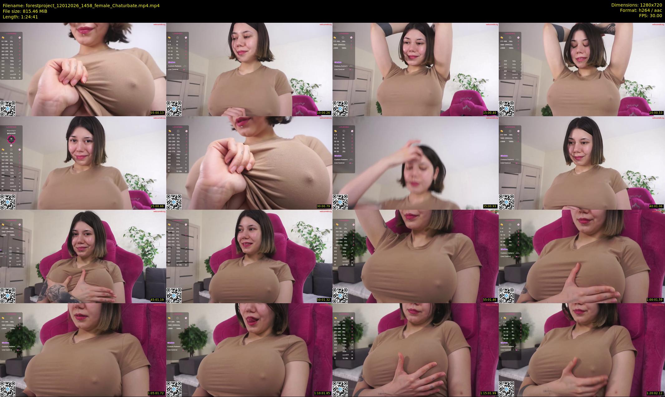 forestproject — 85 minute Chaturbate female cam show recording, 720p, Jan 12, 2026