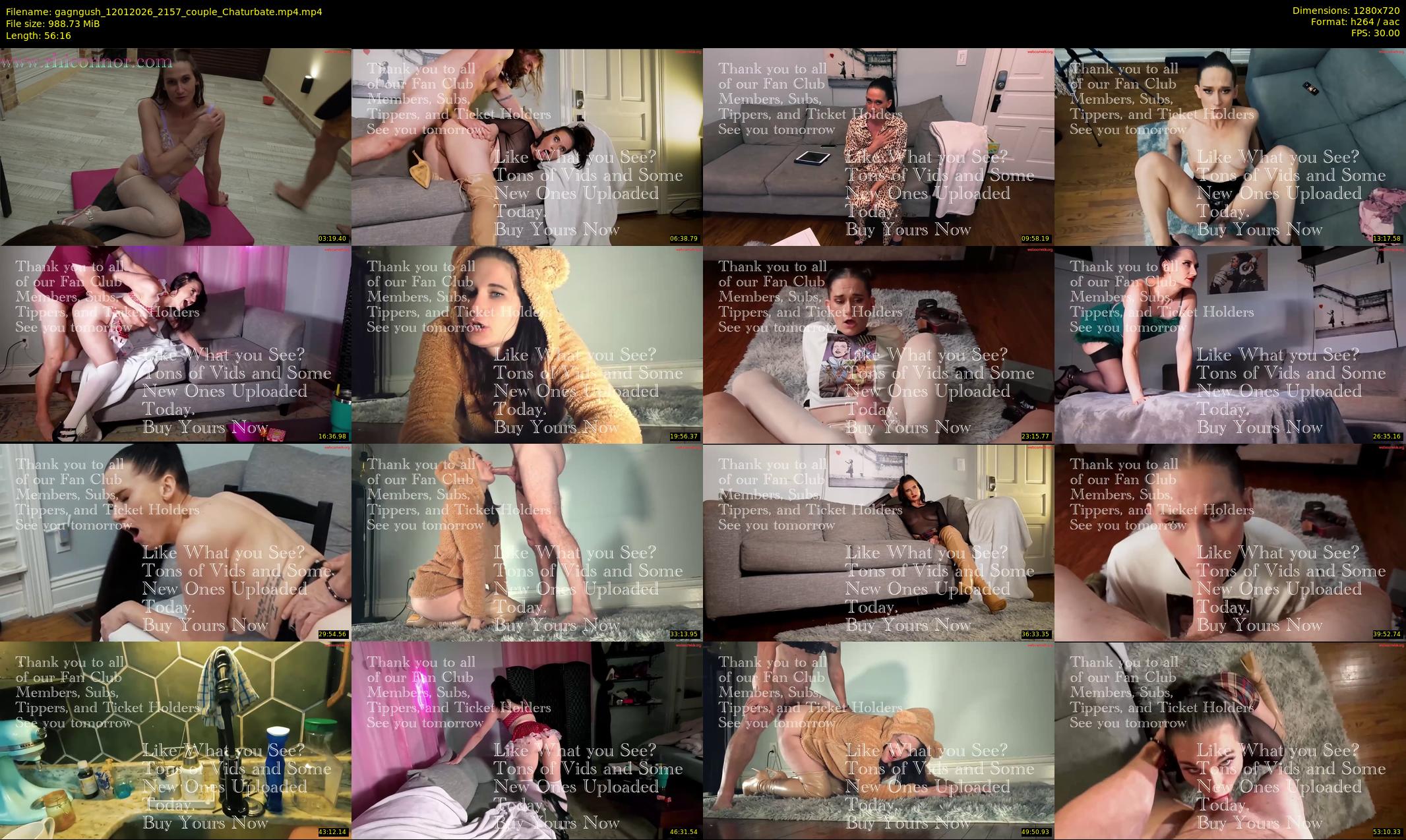 gagngush — 57 minute Chaturbate couple cam show recording, 720p, Jan 12, 2026