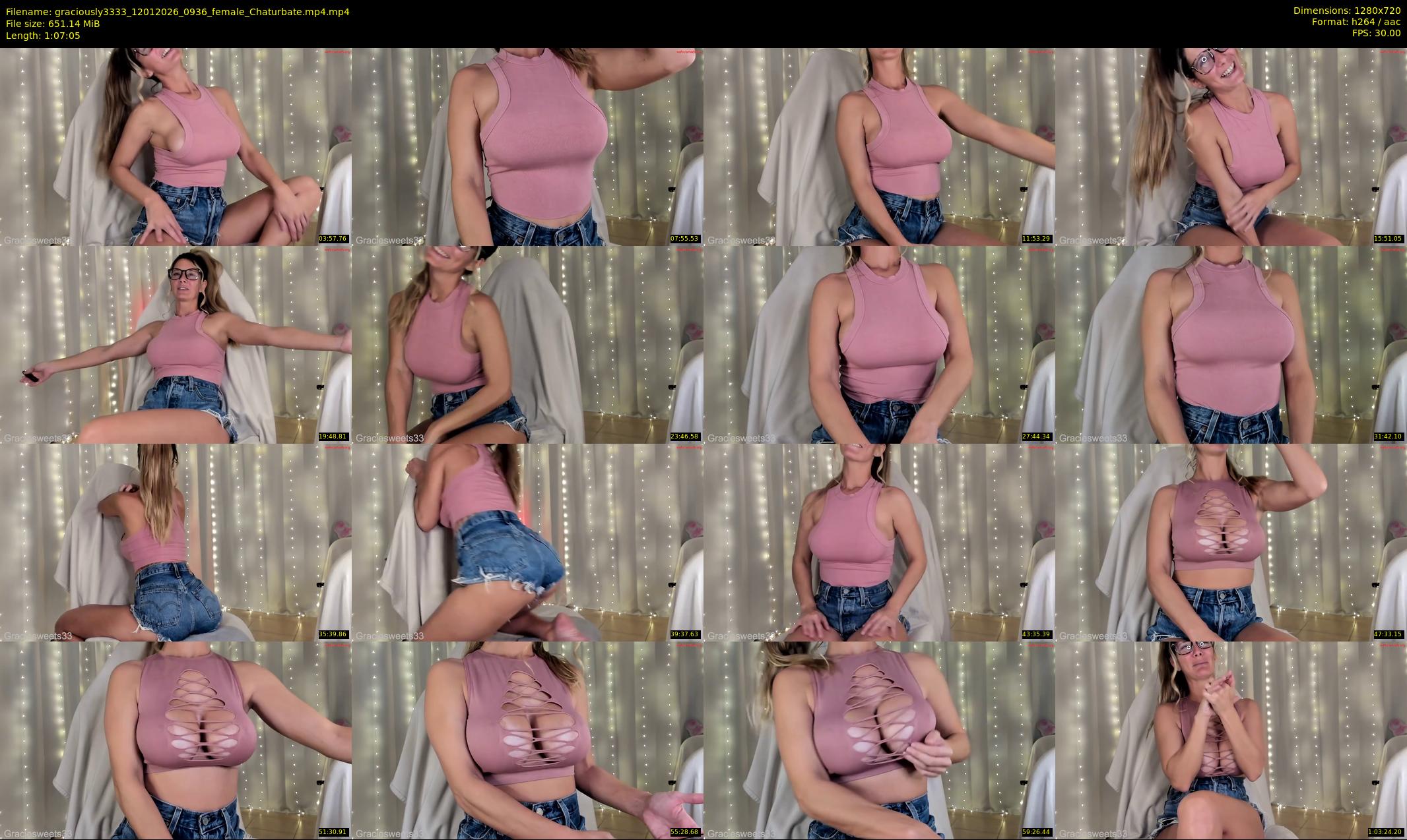 graciously3333 — 68 minute Chaturbate female cam show recording, 720p, Jan 12, 2026