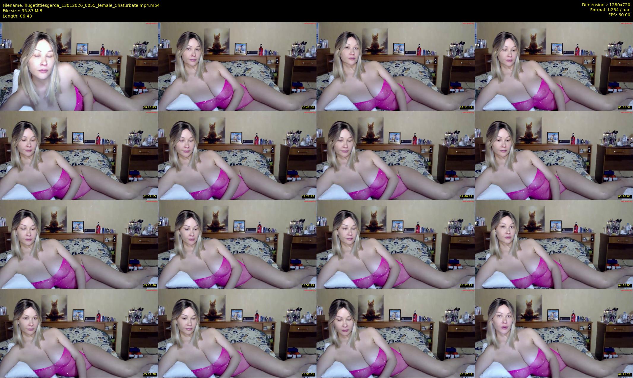 hugetittiesgerda — 7 minute Chaturbate female cam show recording, 720p, Jan 13, 2026