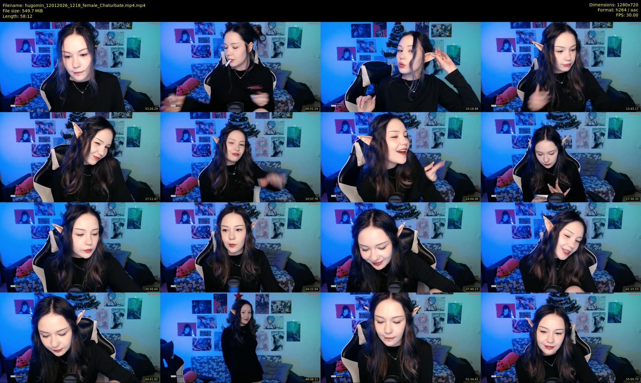 hugomin — 59 minute Chaturbate female cam show recording, 720p, Jan 12, 2026