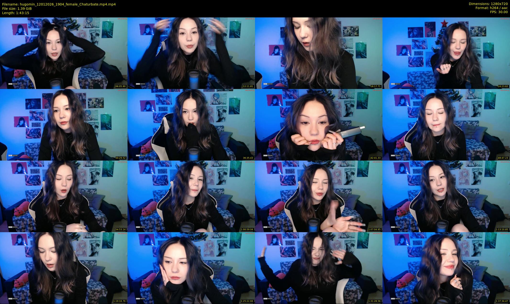 hugomin — 104 minute Chaturbate female cam show recording, 720p, Jan 12, 2026