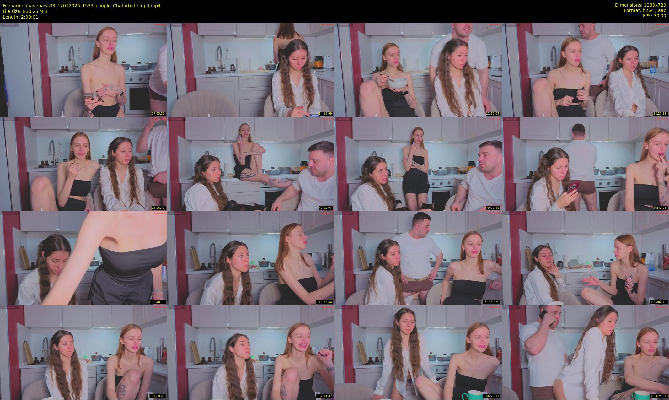 ihavepaws33 — 121 minute Chaturbate couple cam show recording, 720p, Jan 12, 2026