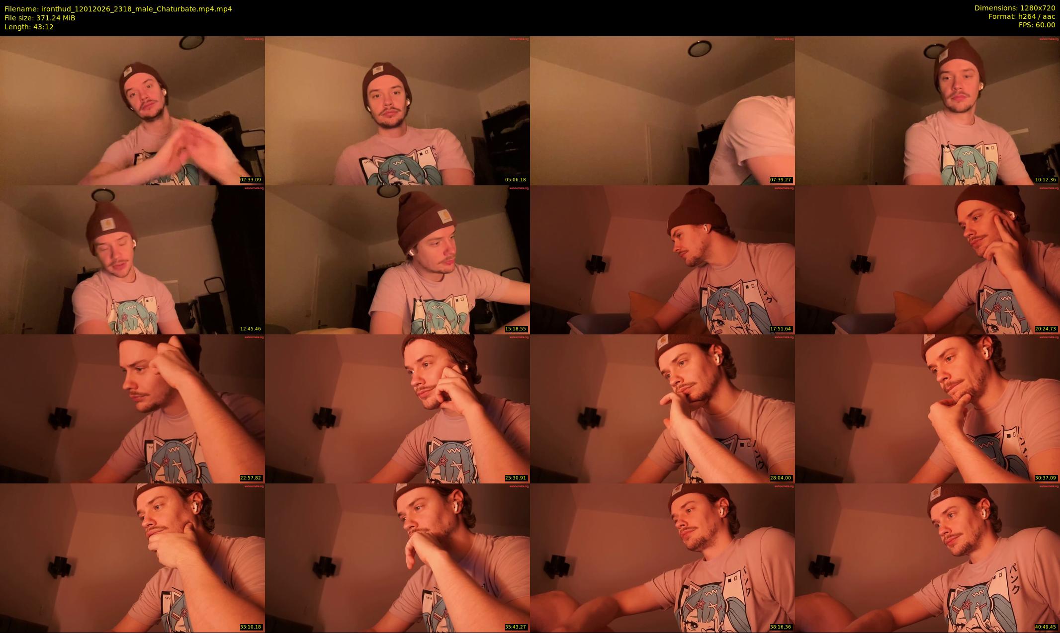 ironthud — 44 minute Chaturbate male cam show recording, 720p, Jan 12, 2026