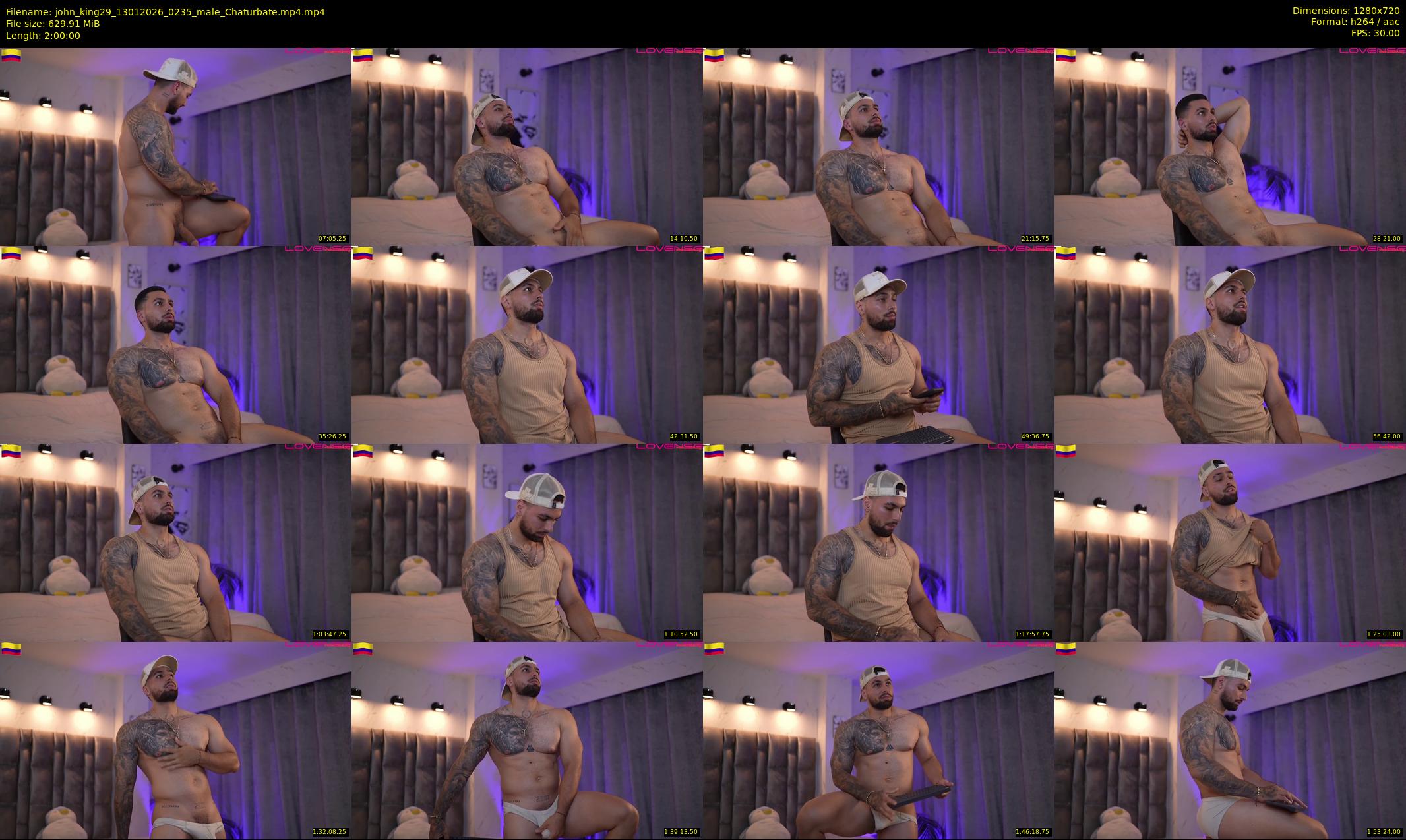 john_king29 — 120 minute Chaturbate male cam show recording, 720p, Jan 13, 2026
