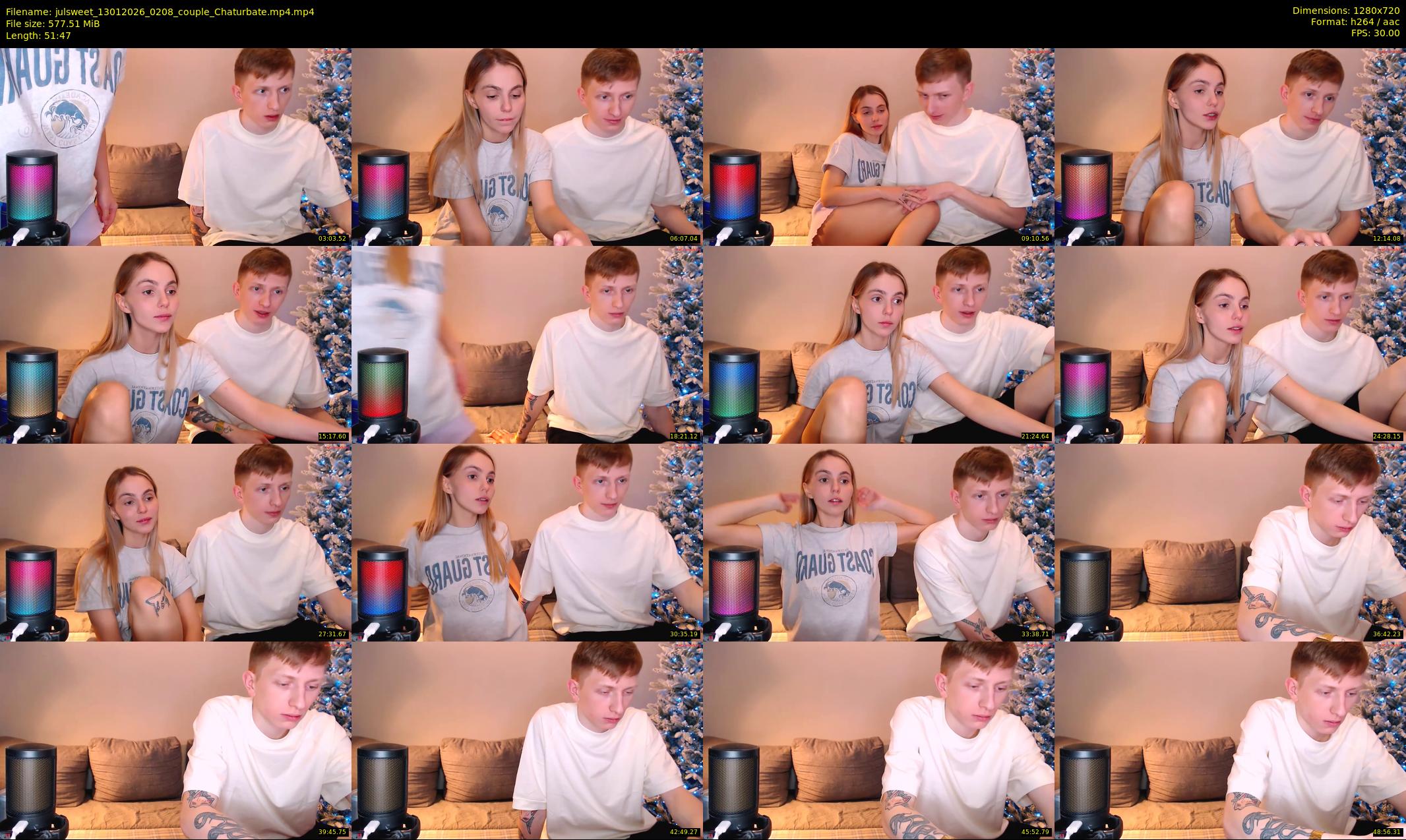 julsweet — 52 minute Chaturbate male cam show recording, 720p, Jan 13, 2026