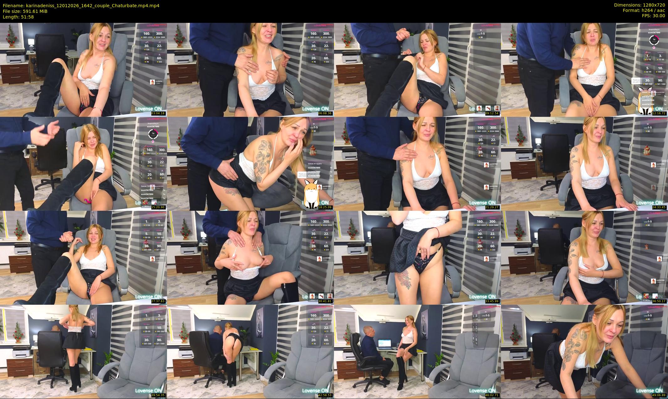 karinadeniss — 52 minute Chaturbate couple cam show recording, 720p, Jan 12, 2026