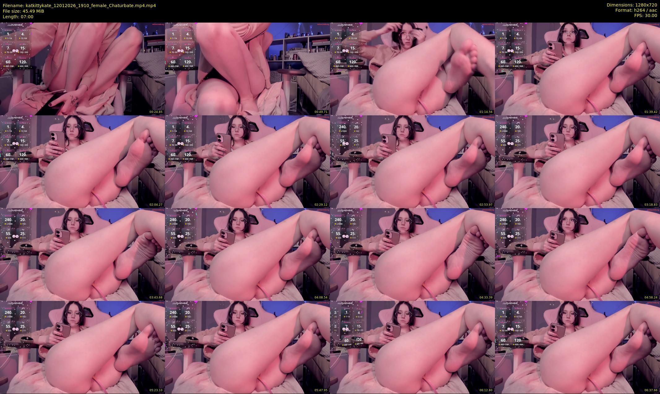 katkittykate — 7 minute Chaturbate female cam show recording, 720p, Jan 12, 2026