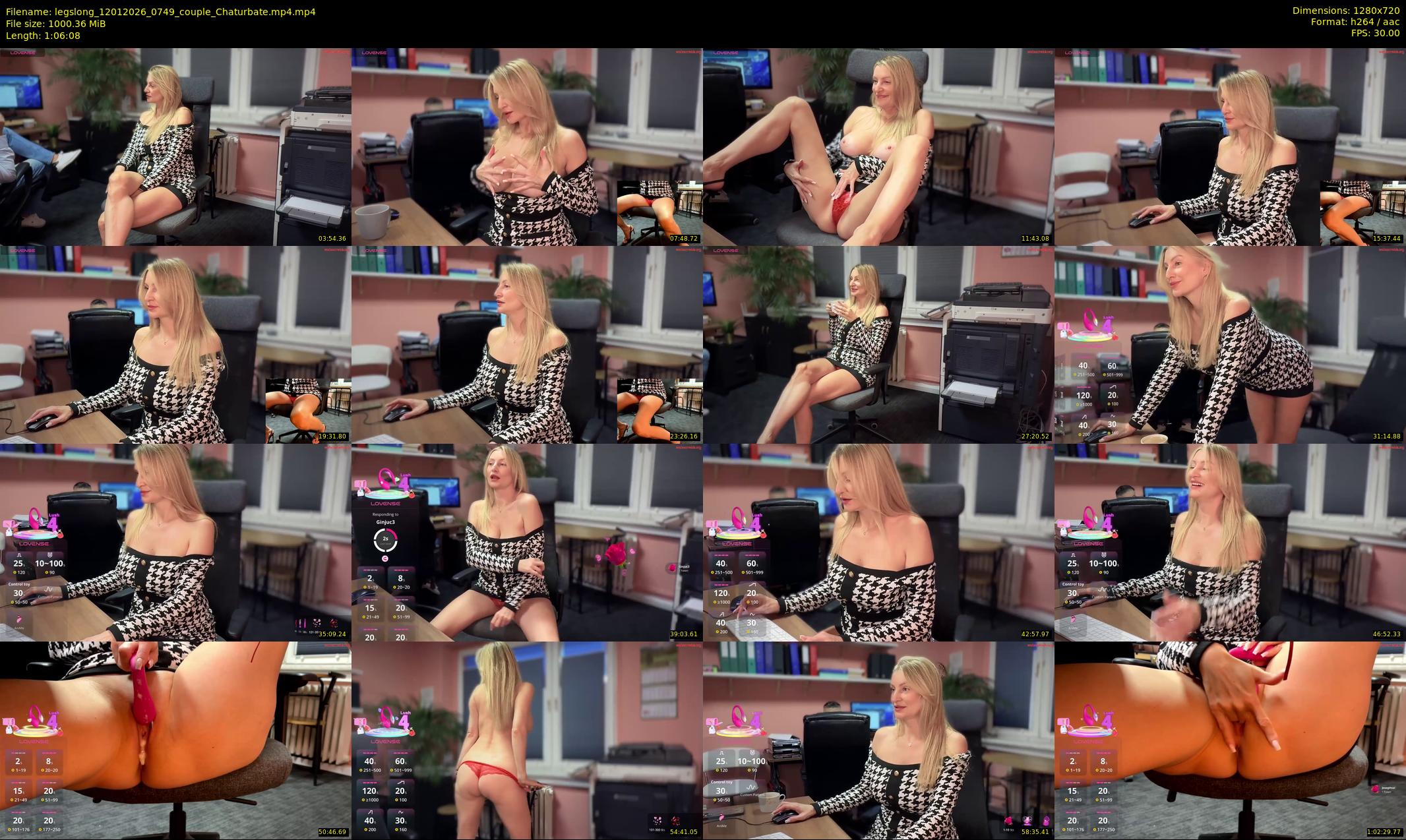 legslong — 67 minute Chaturbate couple cam show recording, 720p, Jan 12, 2026