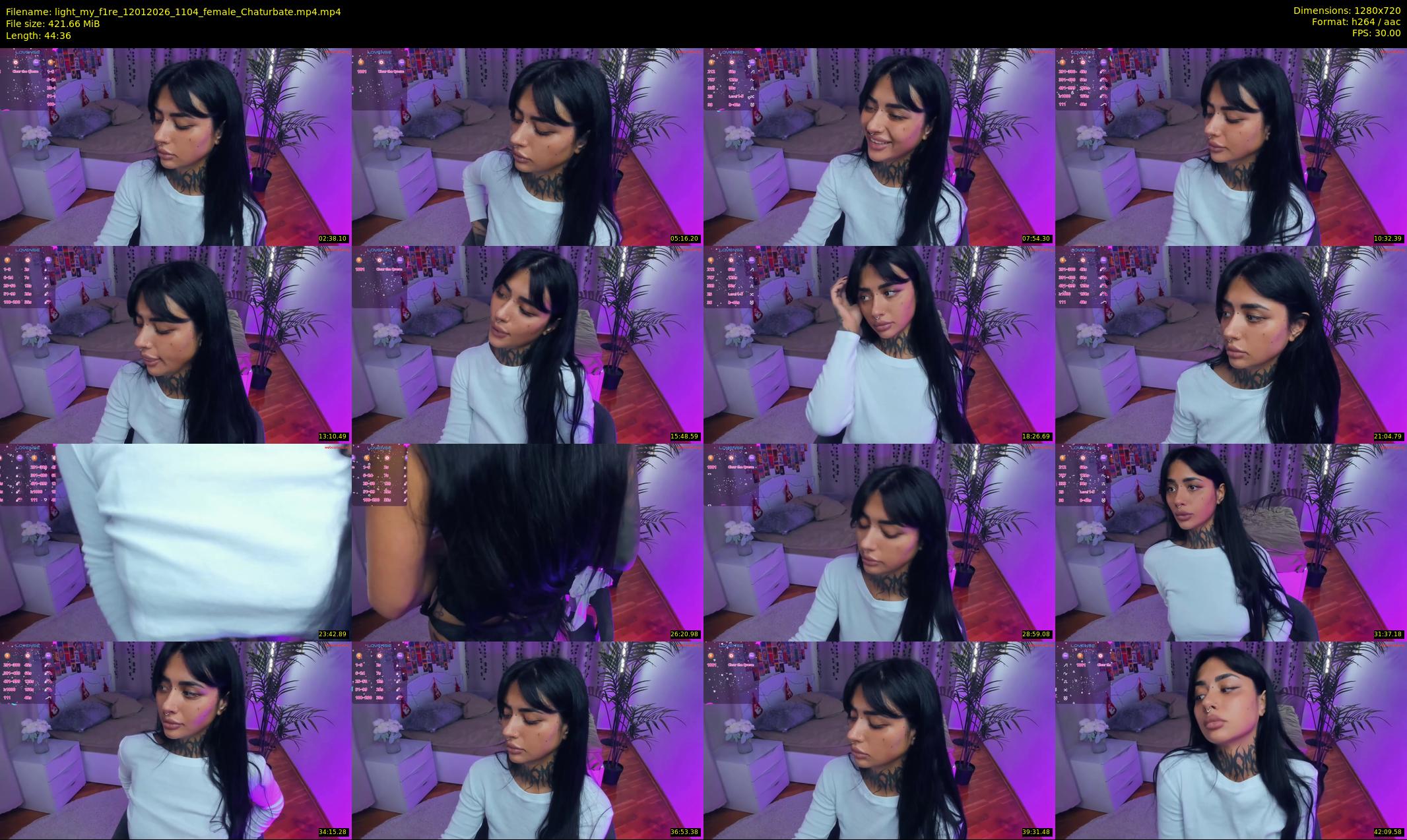 light_my_f1re — 45 minute Chaturbate female cam show recording, 720p, Jan 12, 2026