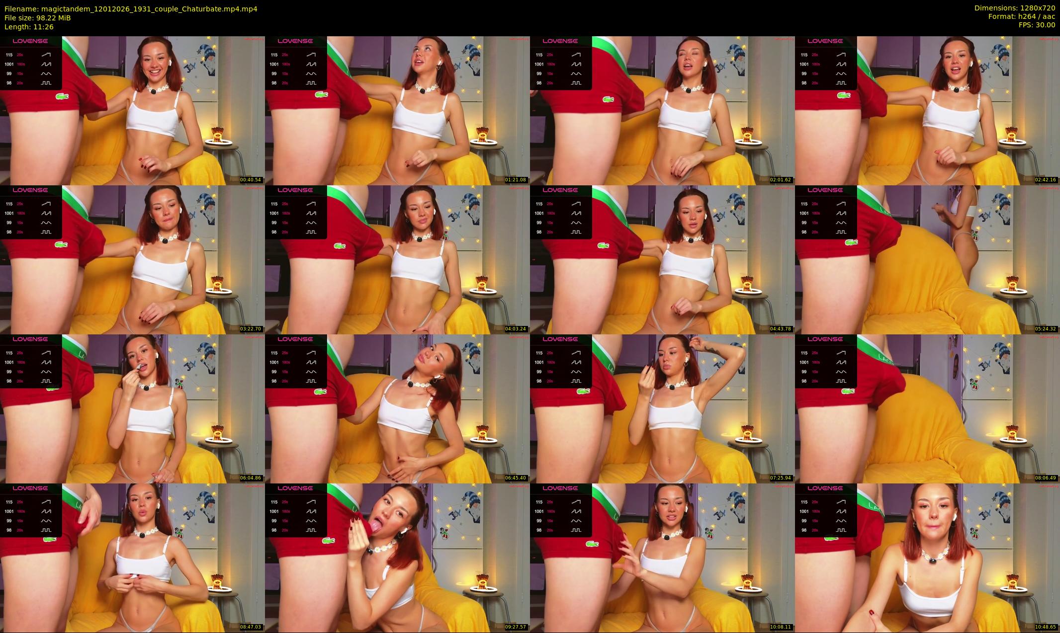 magictandem — 12 minute Chaturbate couple cam show recording, 720p, Jan 12, 2026