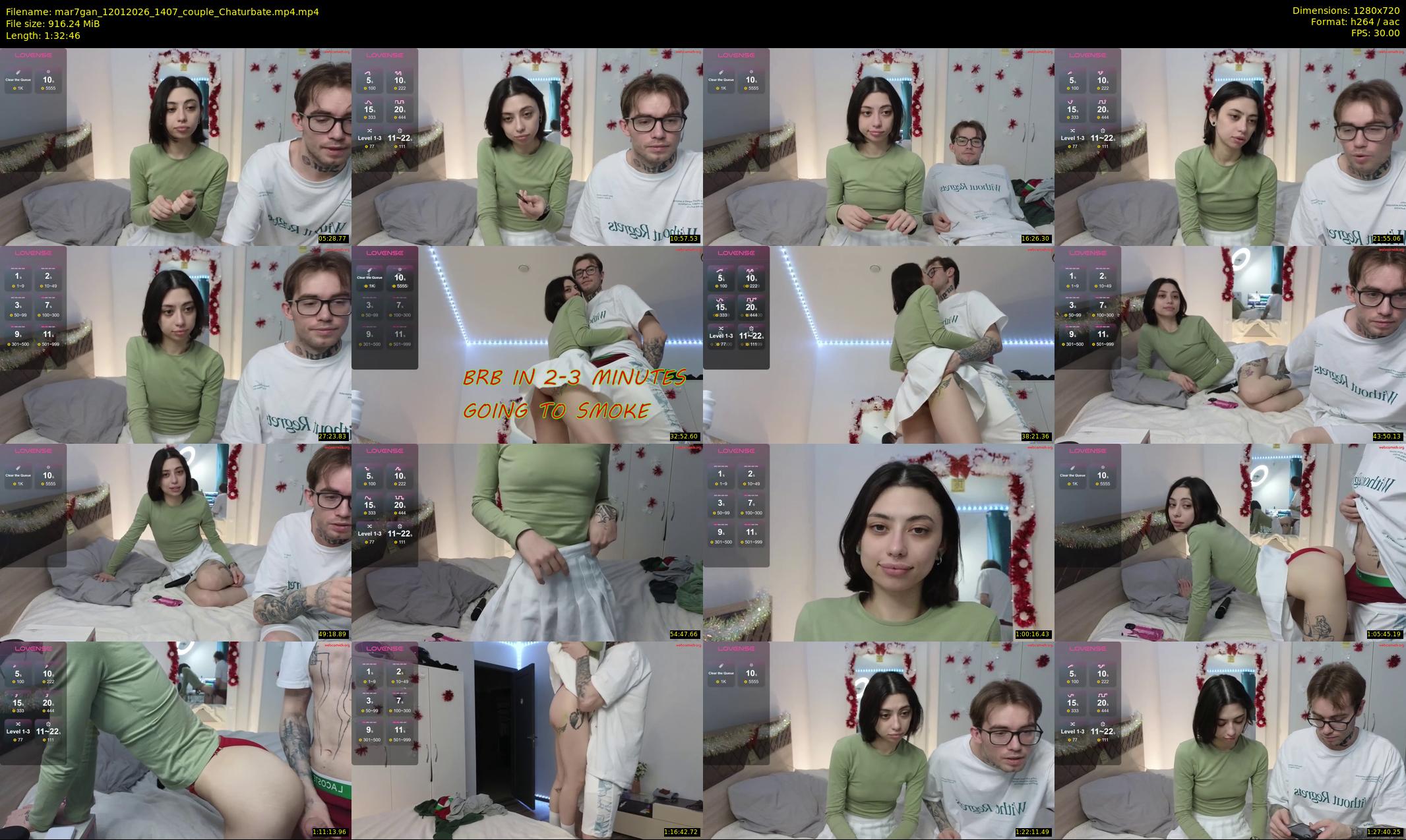 mar7gan — 93 minute Chaturbate couple cam show recording, 720p, Jan 12, 2026