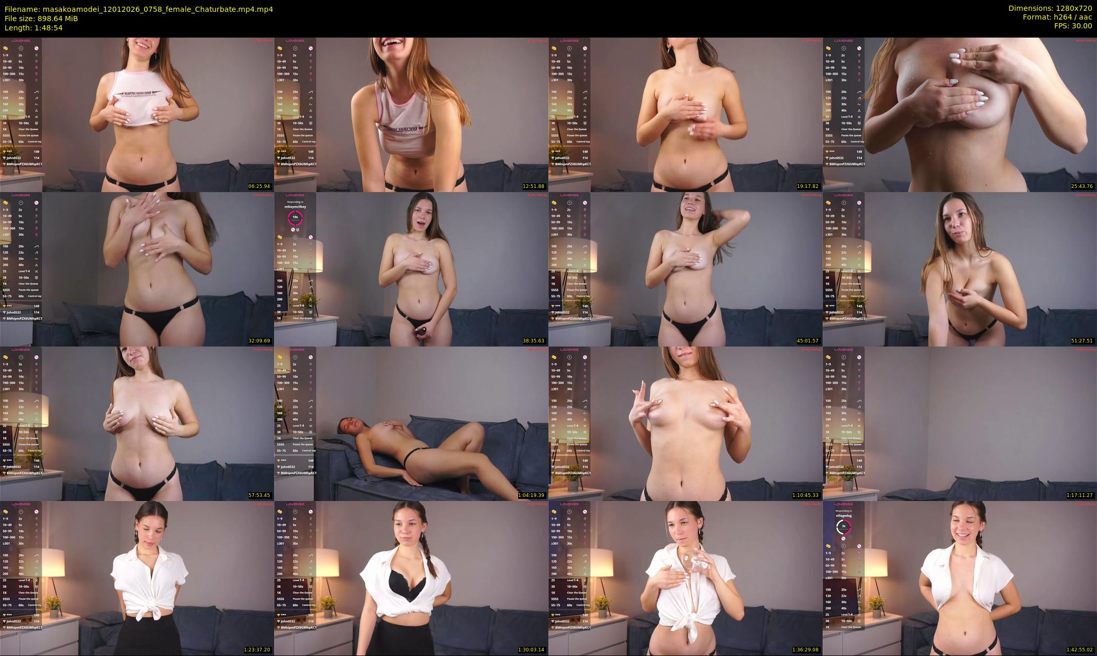 masakoamodei — 109 minute Chaturbate female cam show recording, 720p, Jan 12, 2026