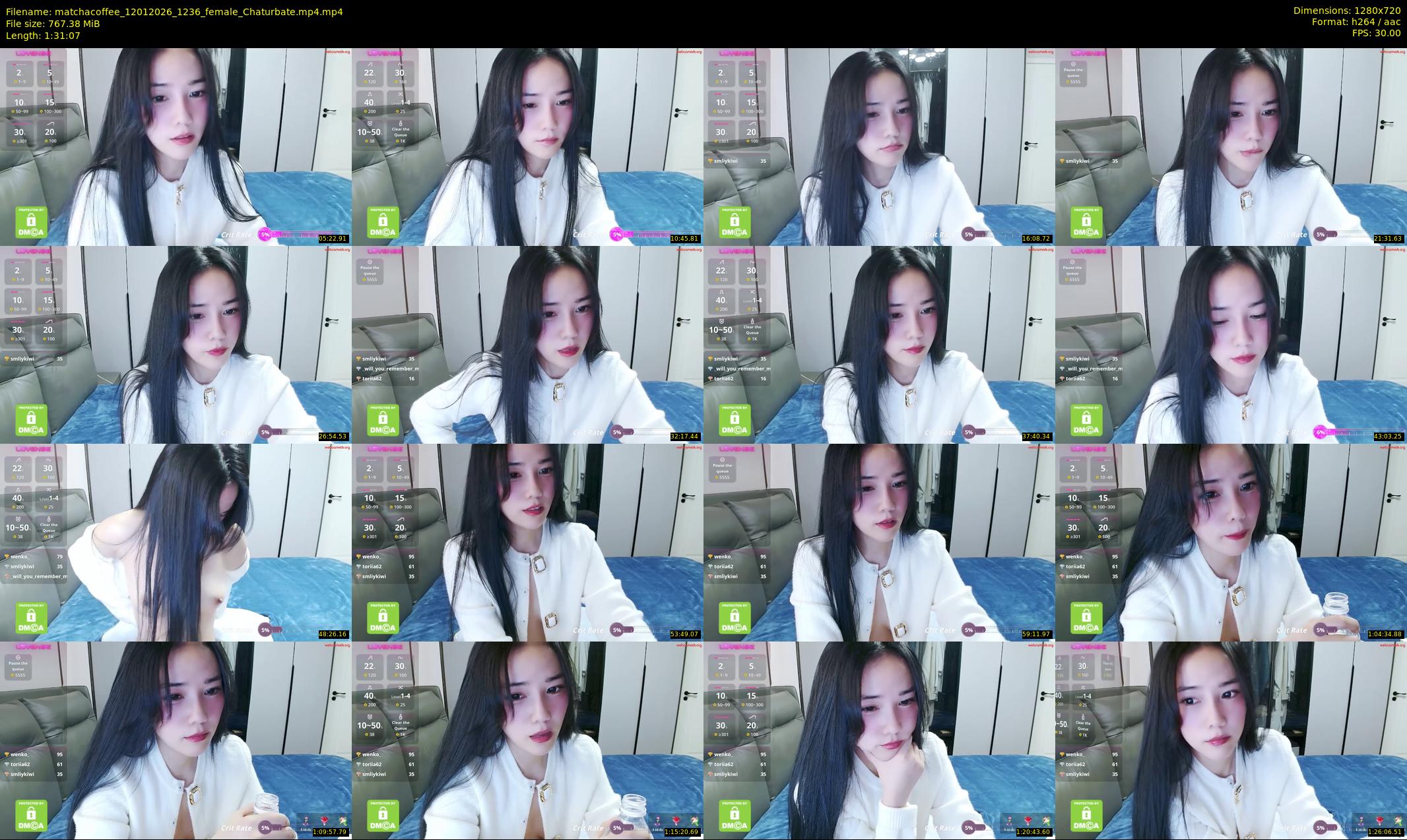 matchacoffee — 92 minute Chaturbate female cam show recording, 720p, Jan 12, 2026