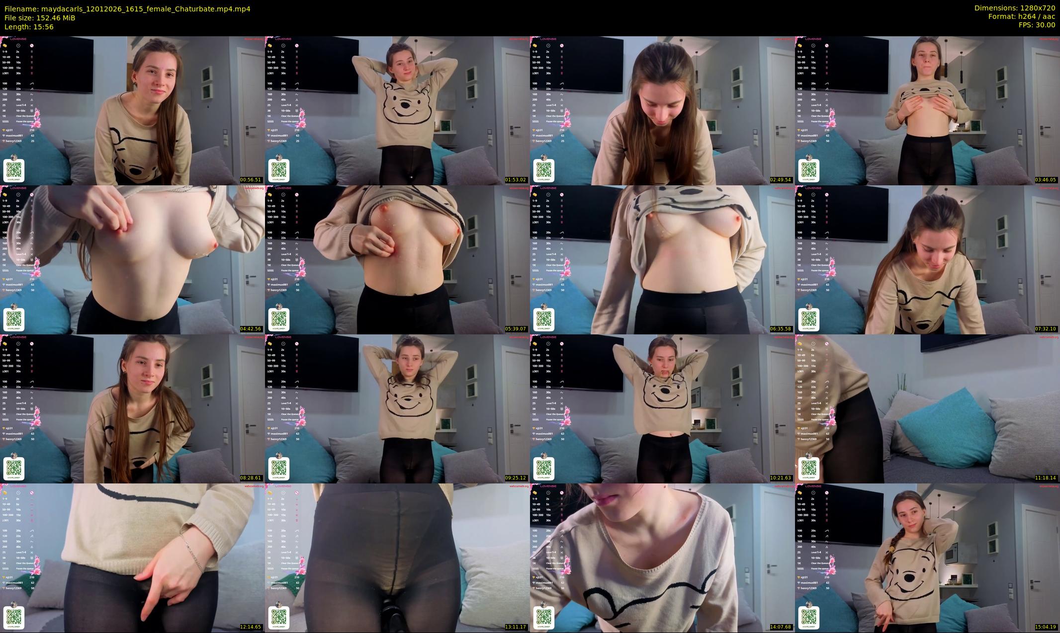 maydacarls — 16 minute Chaturbate female cam show recording, 720p, Jan 12, 2026