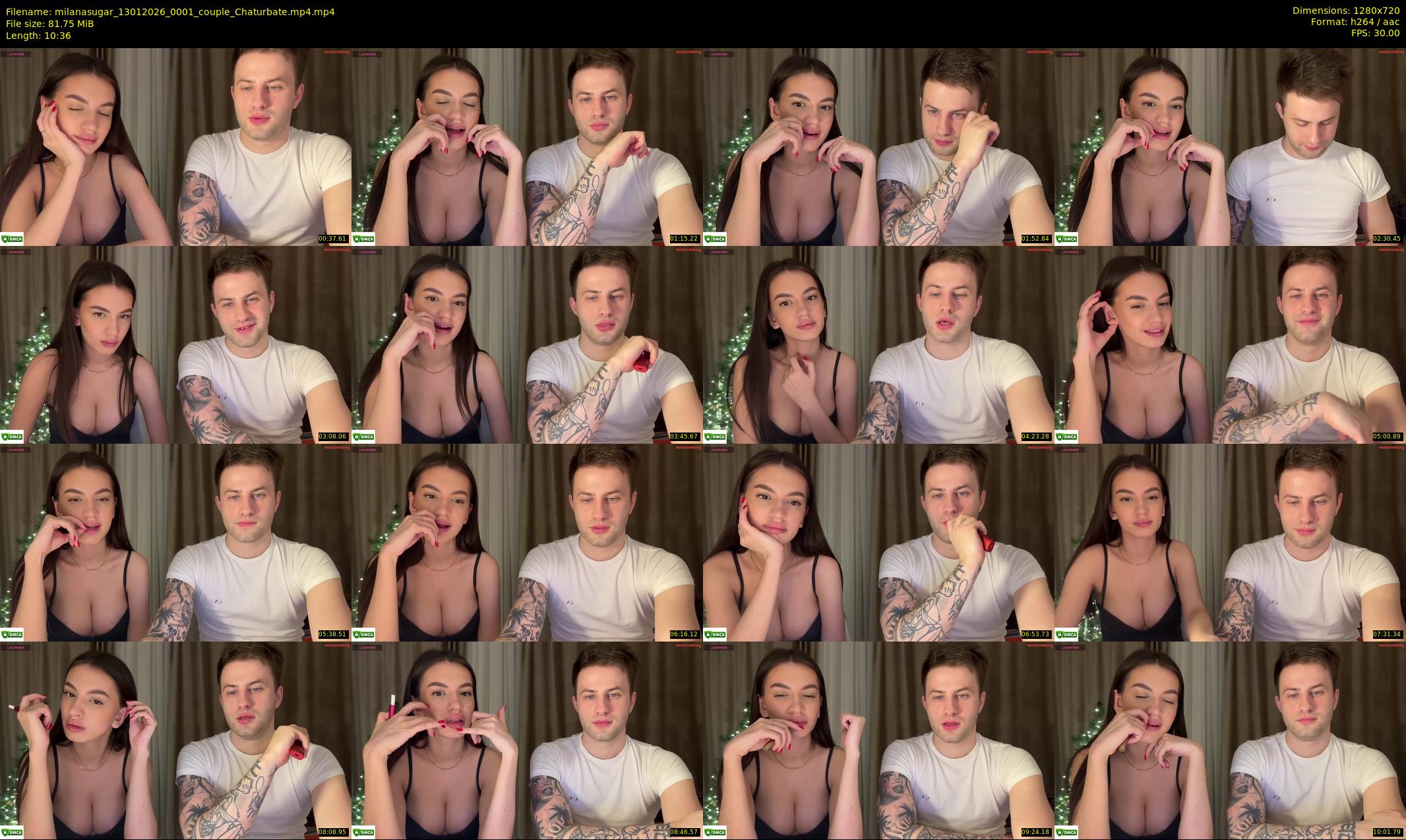 milanasugar — 11 minute Chaturbate couple cam show recording, 720p, Jan 13, 2026