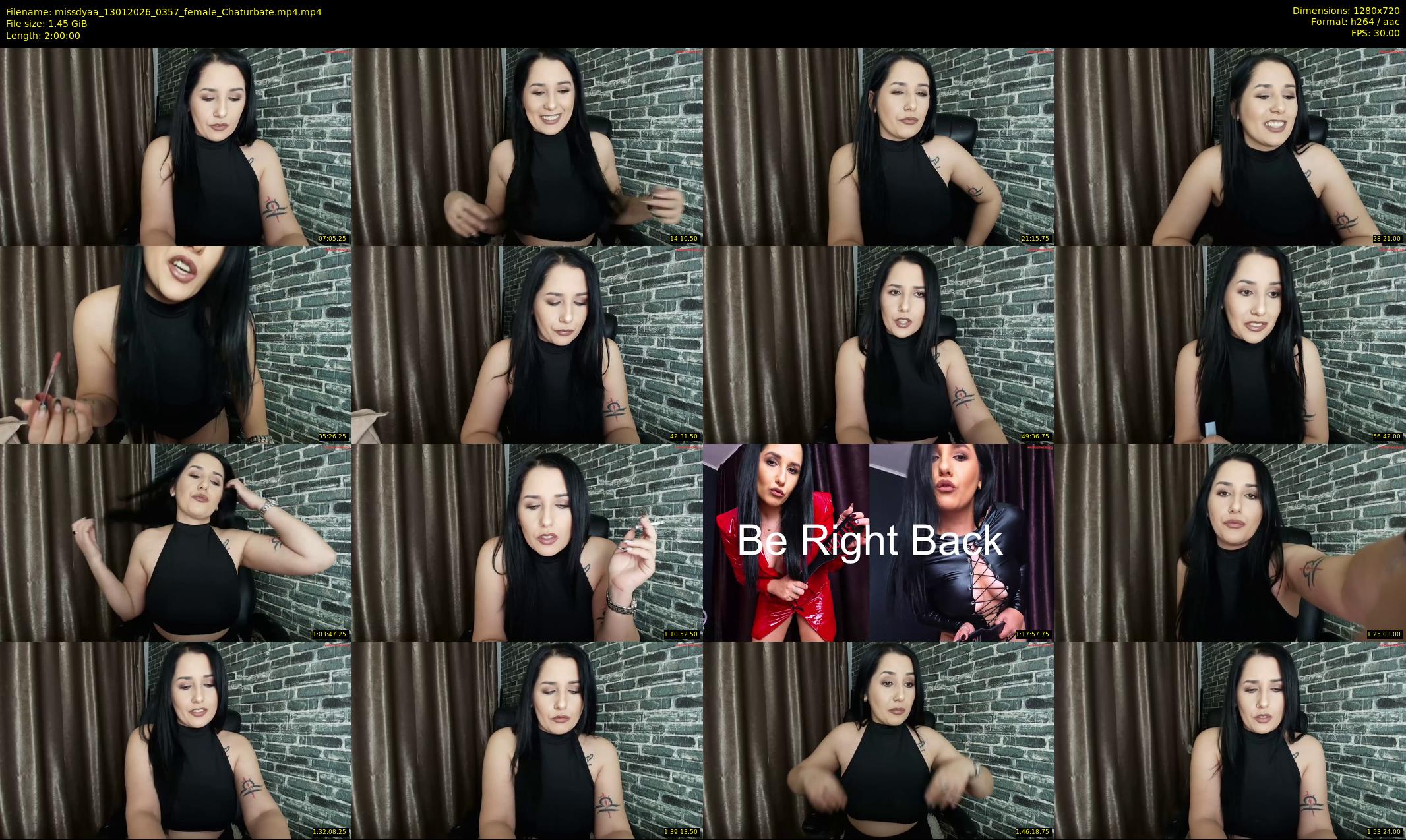 missdyaa — 120 minute Chaturbate female cam show recording, 720p, Jan 13, 2026