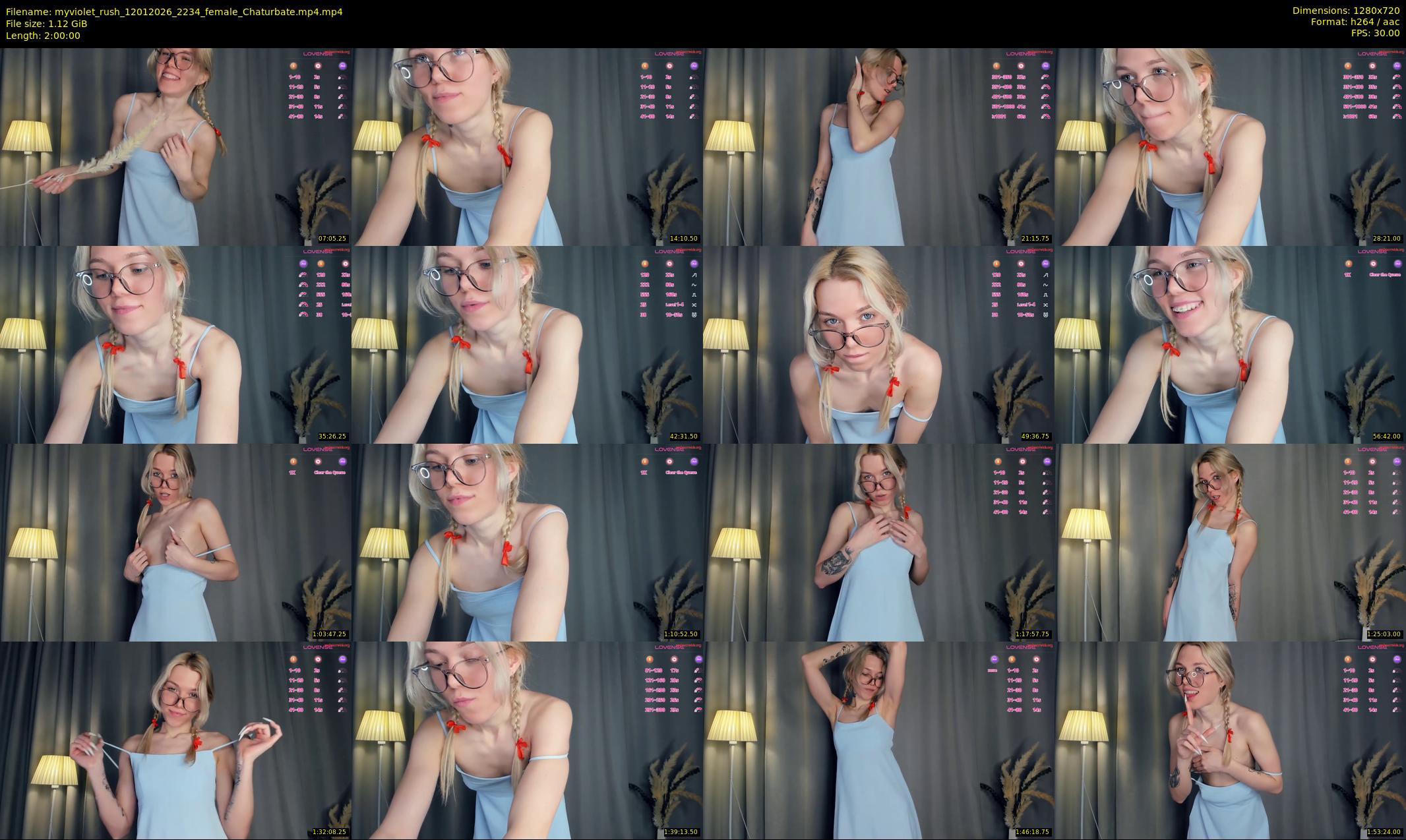 myviolet_rush — 120 minute Chaturbate female cam show recording, 720p, Jan 12, 2026