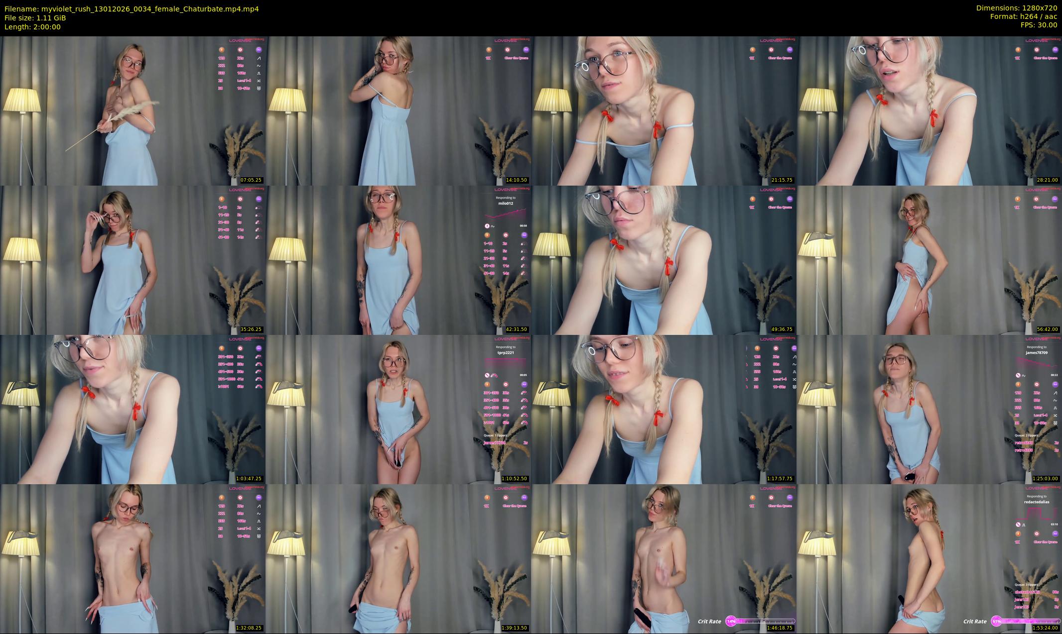 myviolet_rush — 120 minute Chaturbate female cam show recording, 720p, Jan 13, 2026