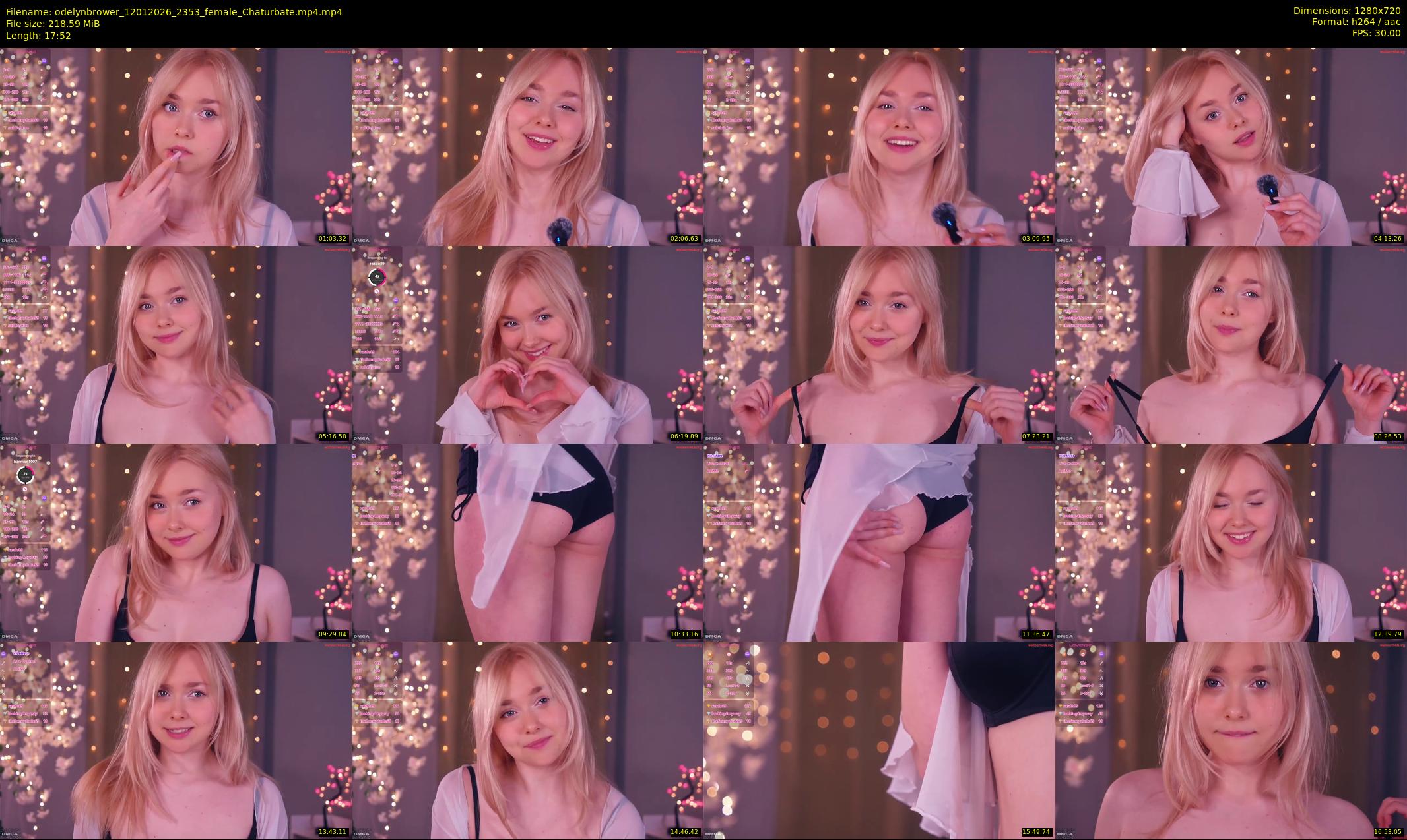 odelynbrower — 18 minute Chaturbate female cam show recording, 720p, Jan 12, 2026