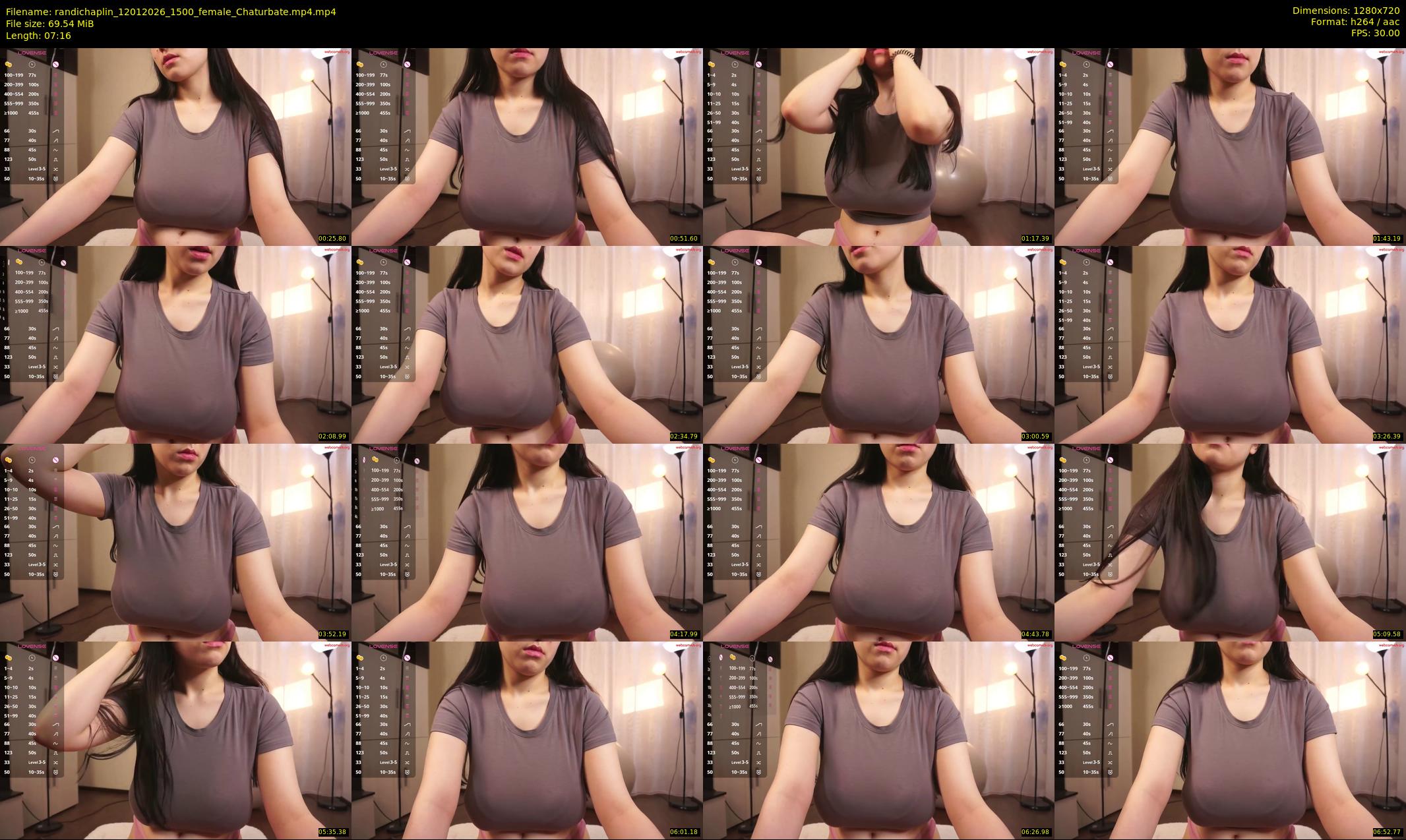 randichaplin — 8 minute Chaturbate female cam show recording, 720p, Jan 12, 2026