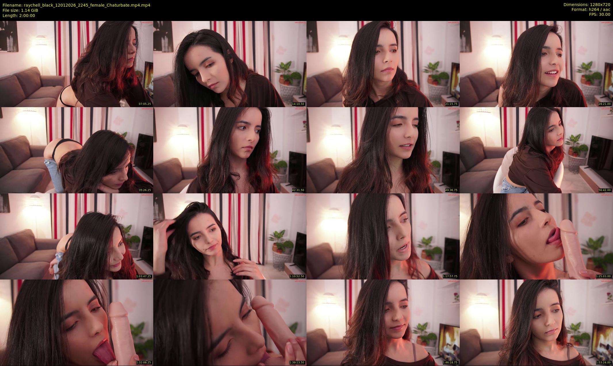 raychell_black — 120 minute Chaturbate female cam show recording, 720p, Jan 12, 2026