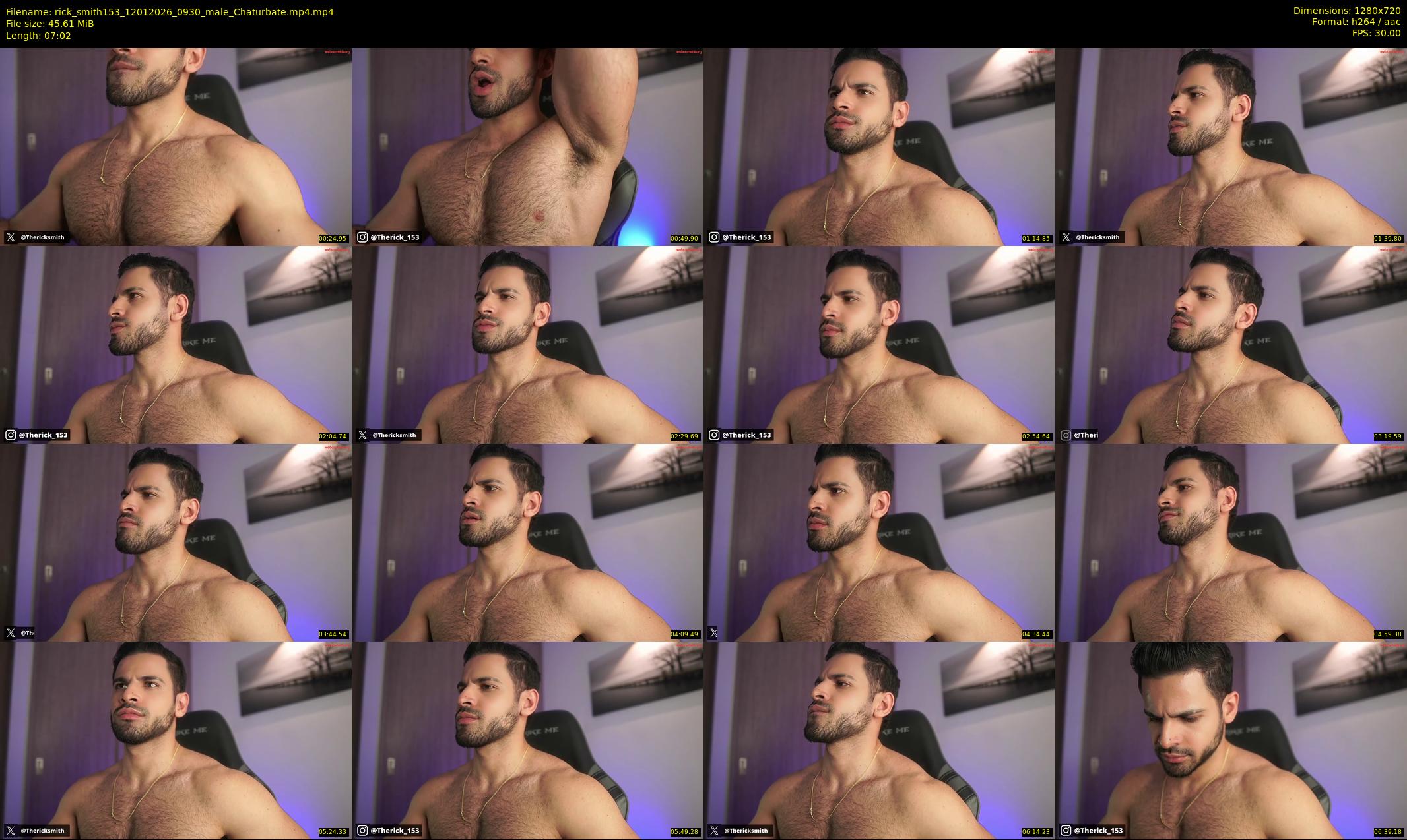 rick_smith153 — 8 minute Chaturbate male cam show recording, 720p, Jan 12, 2026