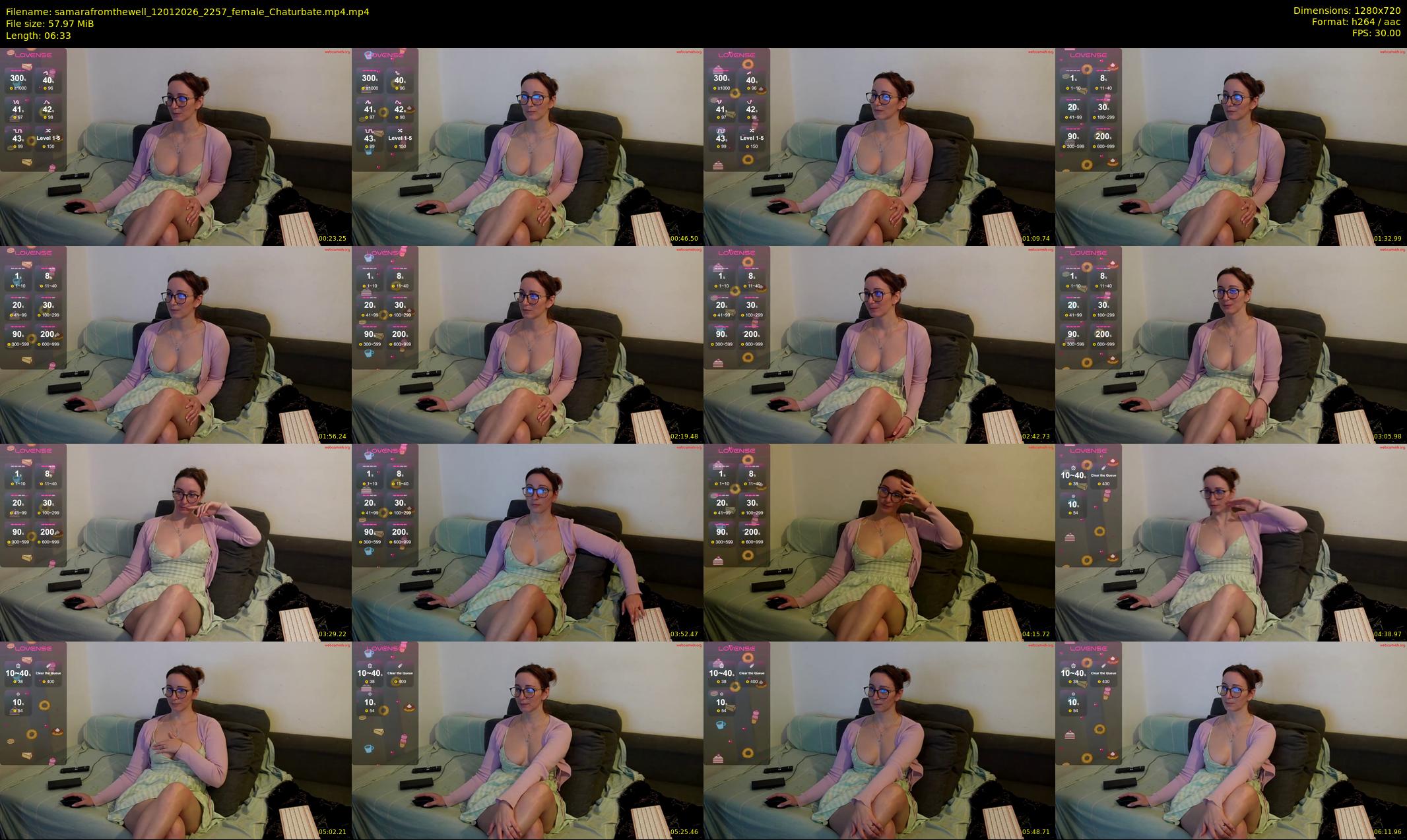 samarafromthewell — 7 minute Chaturbate female cam show recording, 720p, Jan 12, 2026