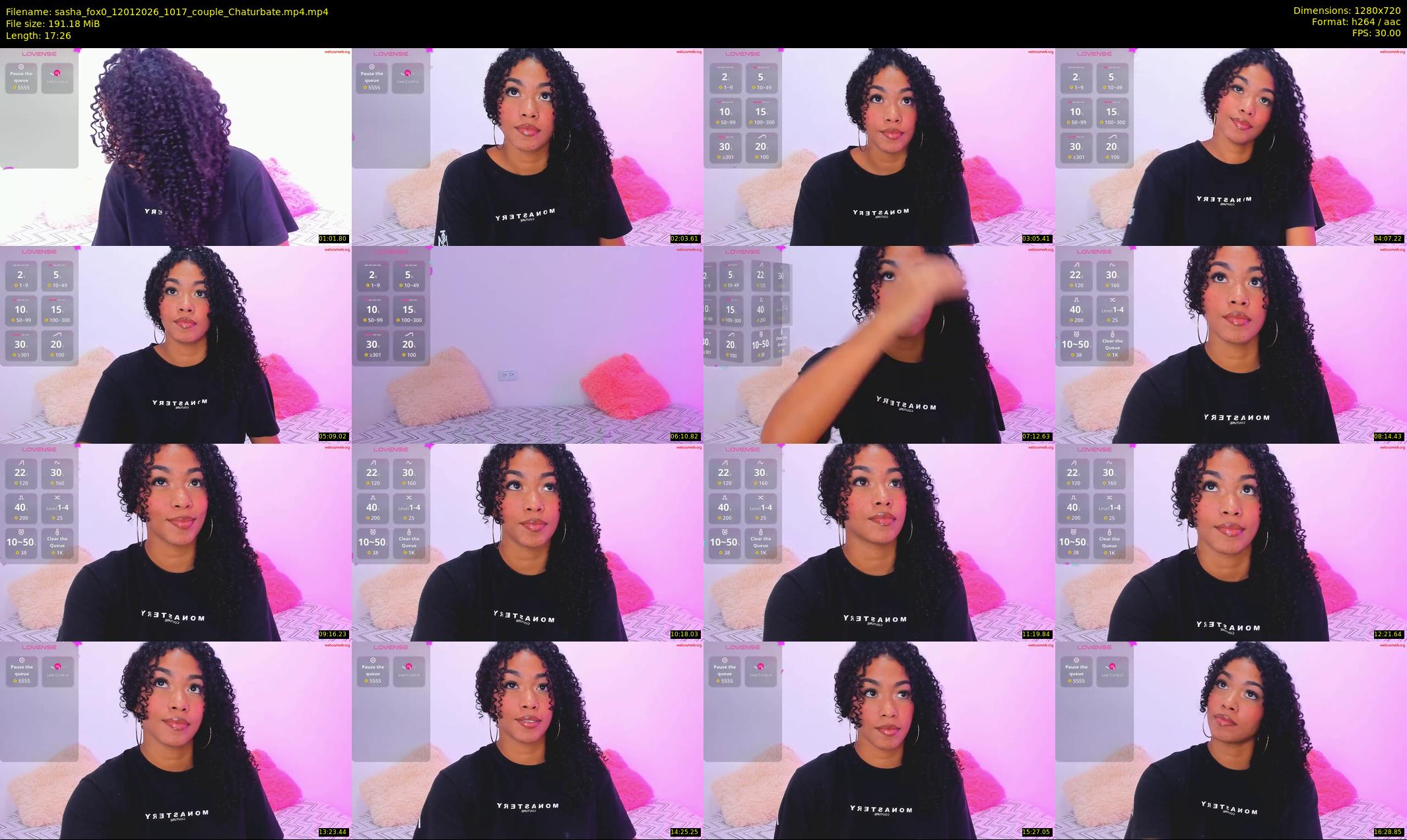sasha_fox0 — 18 minute Chaturbate couple cam show recording, 720p, Jan 12, 2026