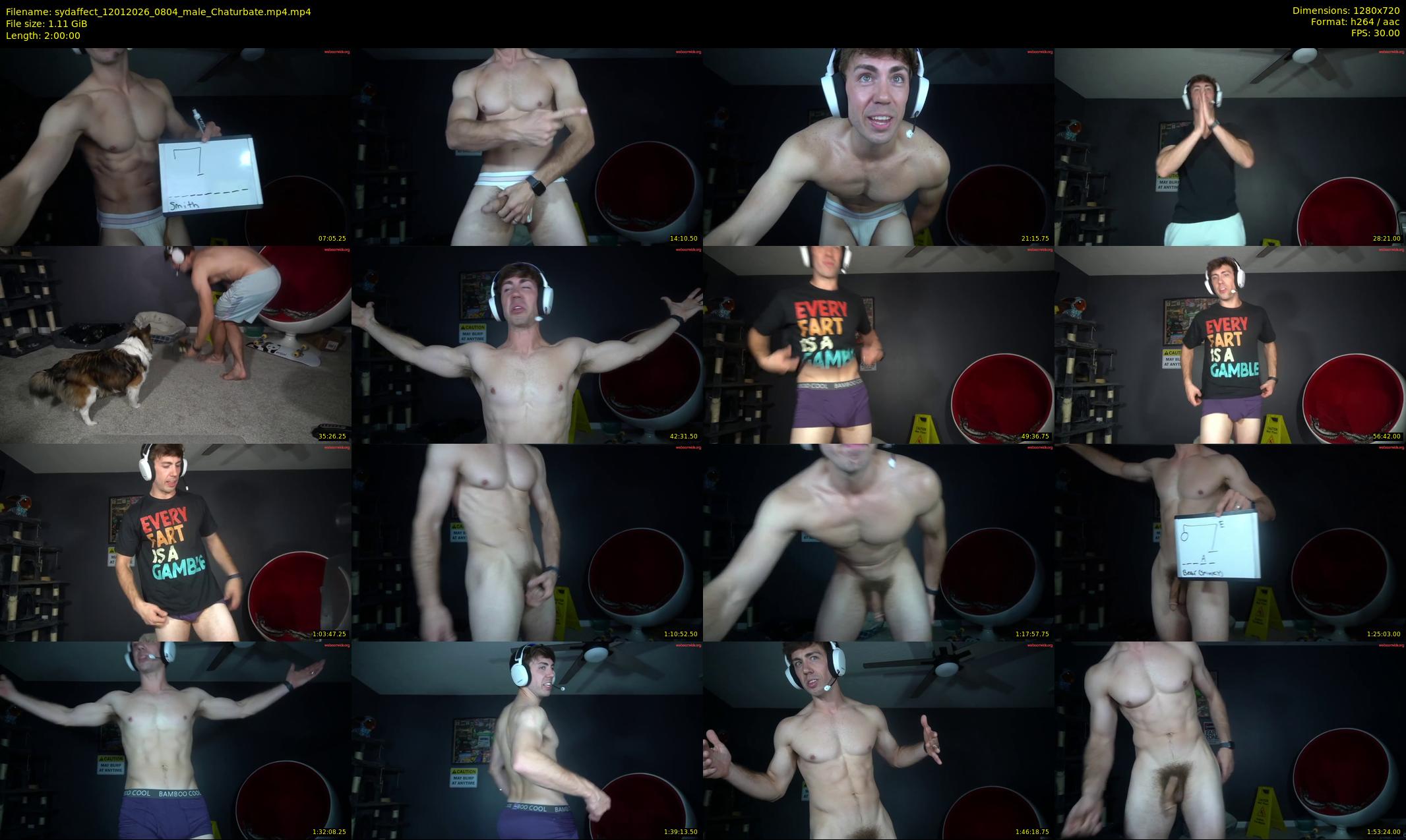 sydaffect — 120 minute Chaturbate male cam show recording, 720p, Jan 12, 2026