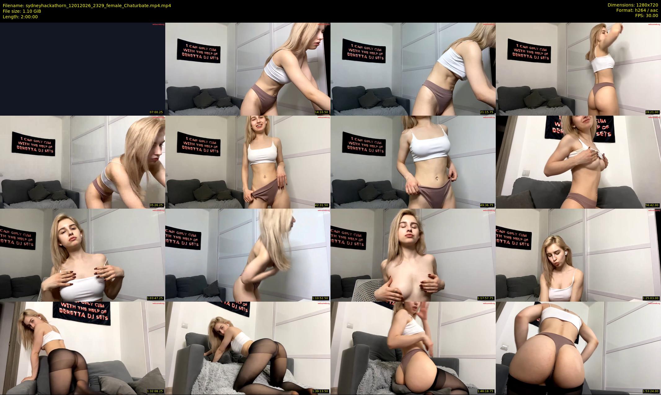 sydneyhackathorn — 120 minute Chaturbate female cam show recording, 720p, Jan 12, 2026