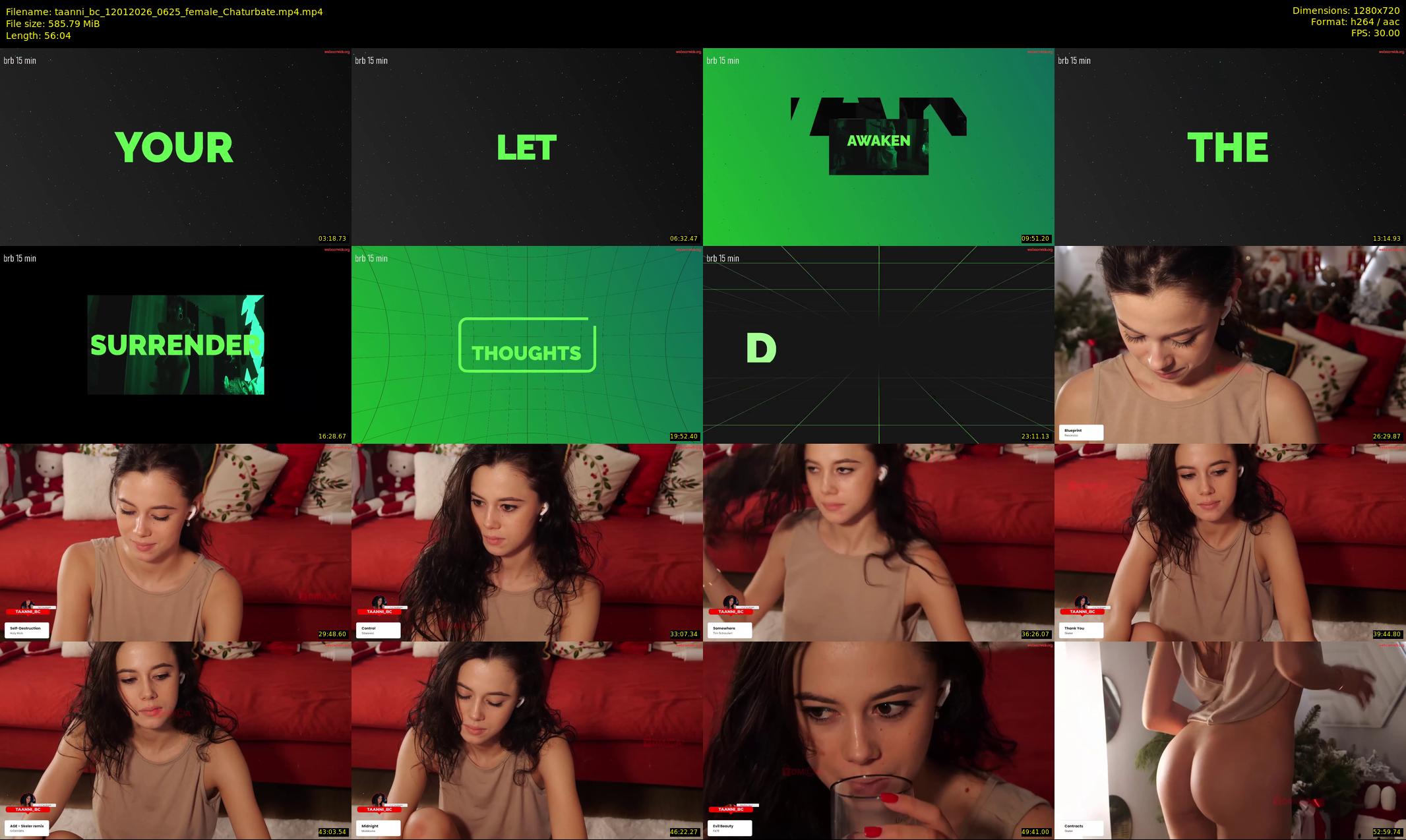 taanni_bc — 57 minute Chaturbate female cam show recording, 720p, Jan 12, 2026